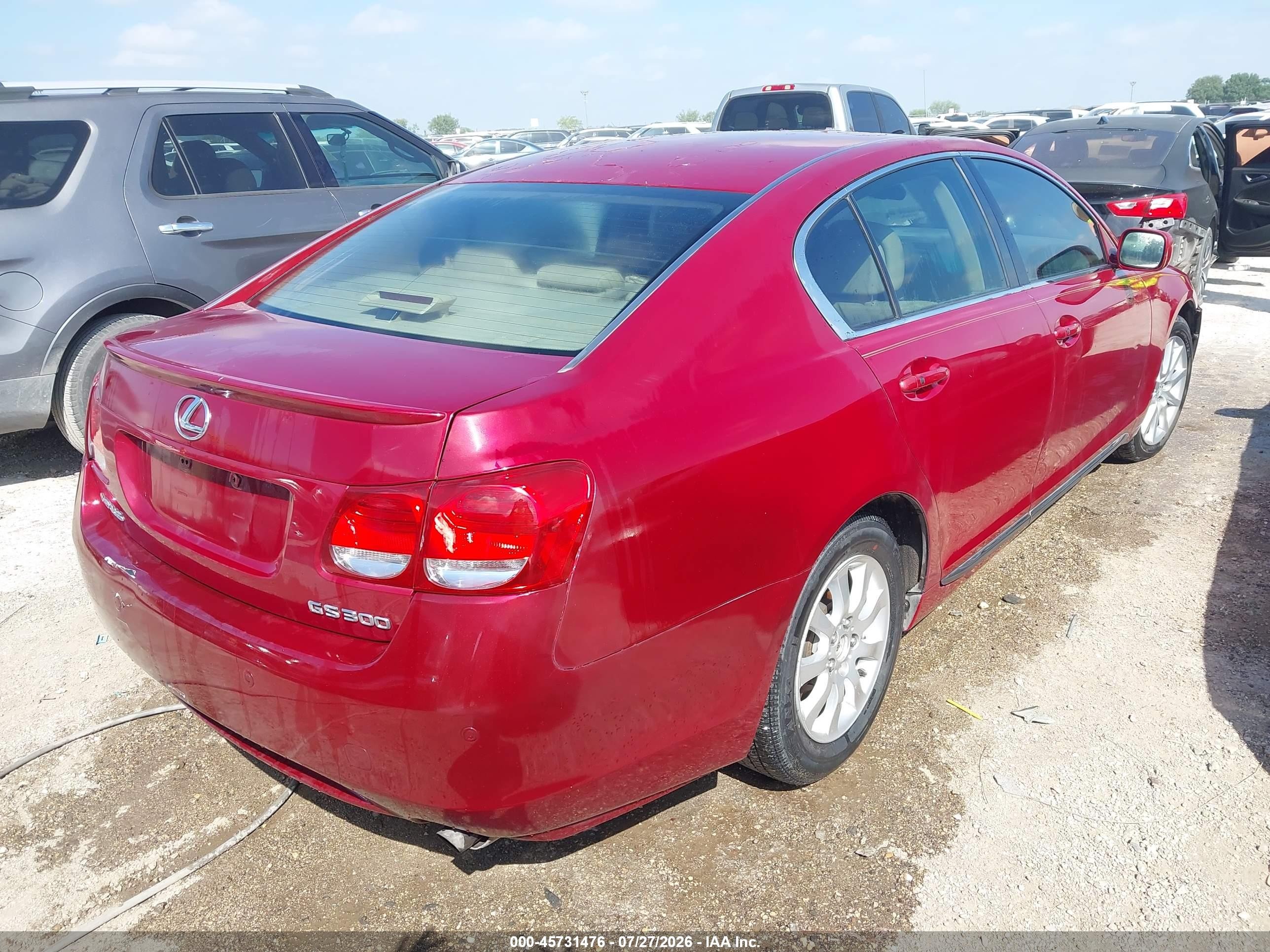 2006 Lexus Gs 300   Burgundy vin: JTHBH96S565020088