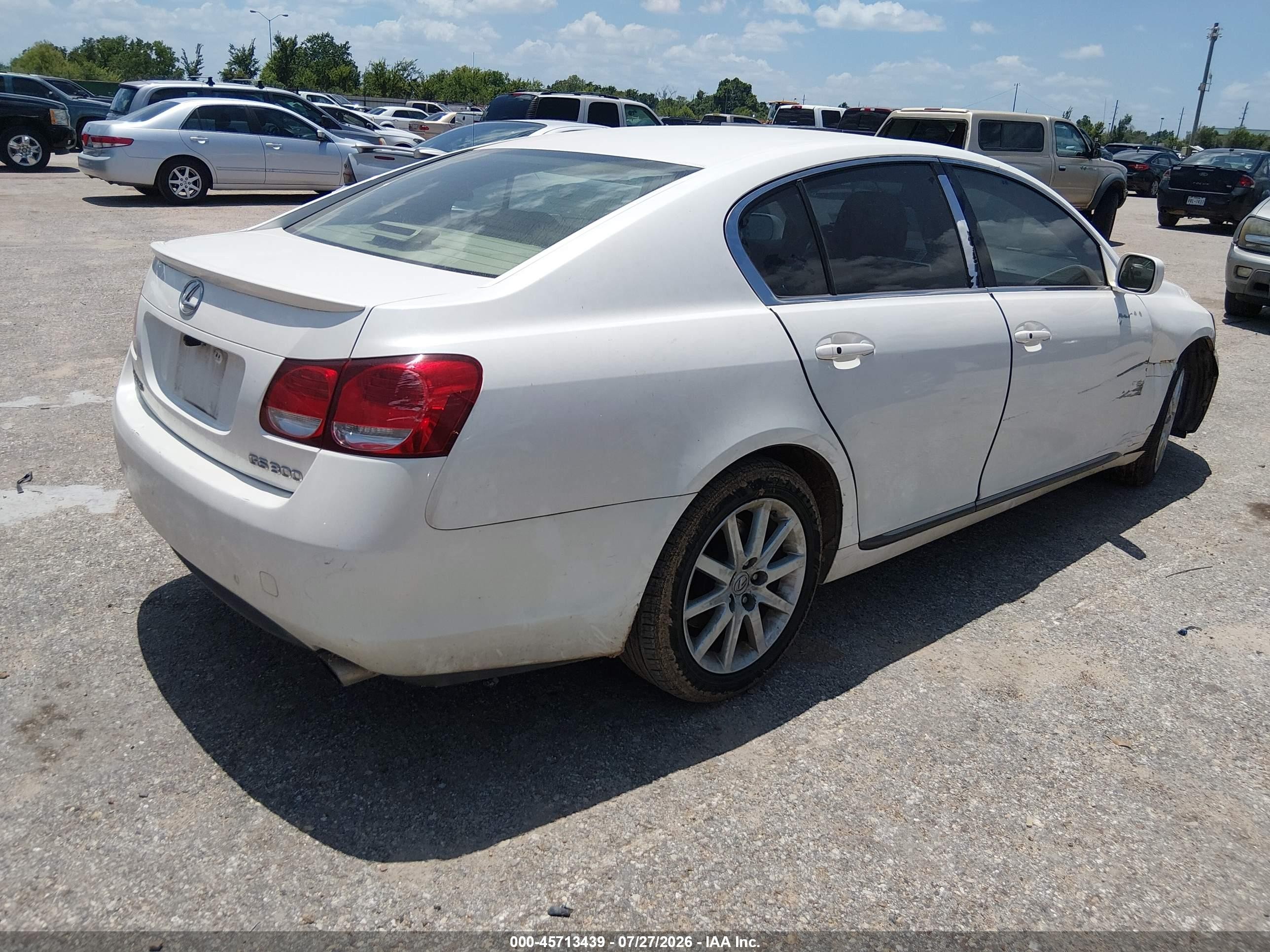 2006 Lexus Gs 300 White vin: JTHBH96S865023227