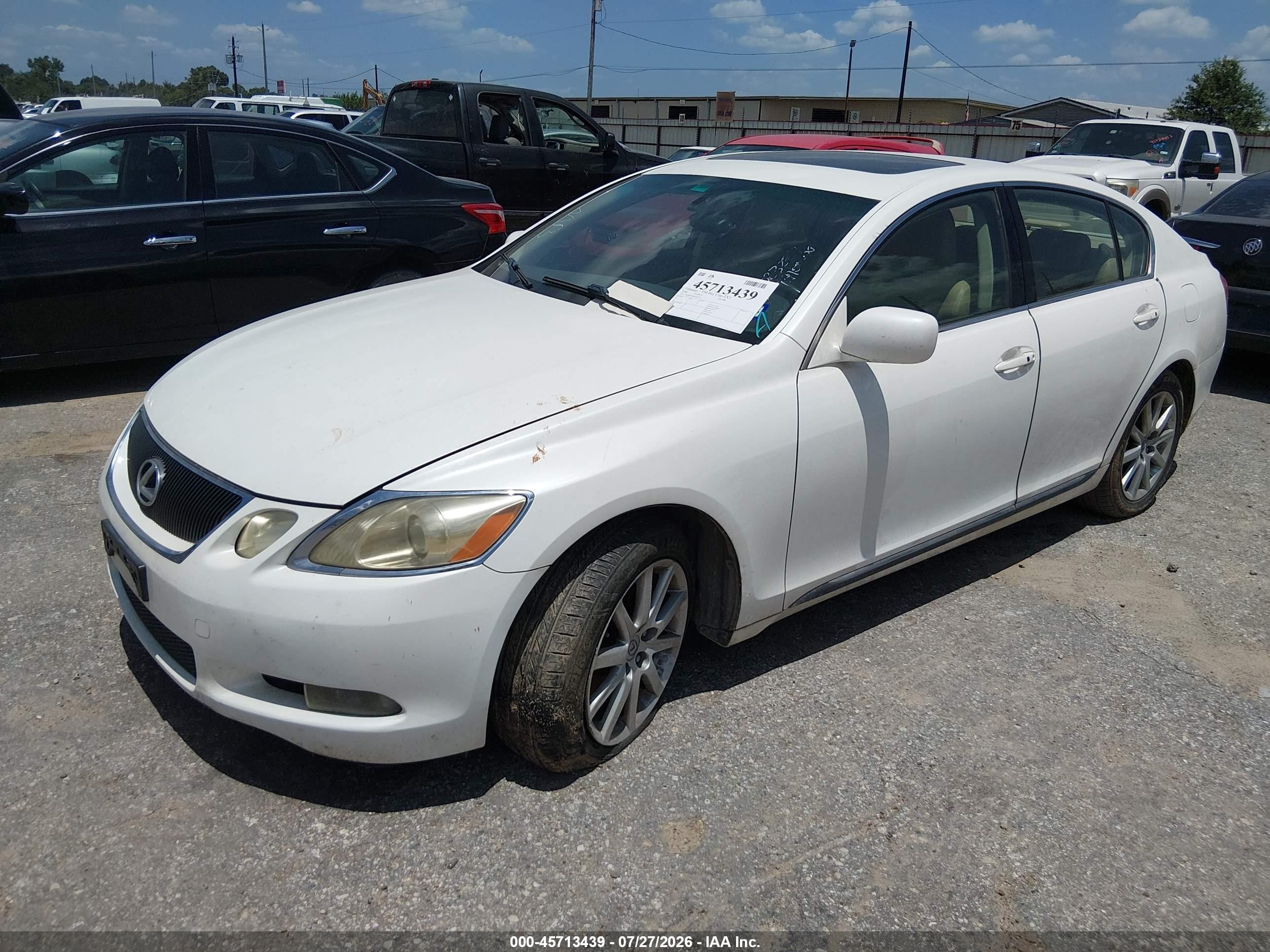 2006 Lexus Gs 300 White vin: JTHBH96S865023227