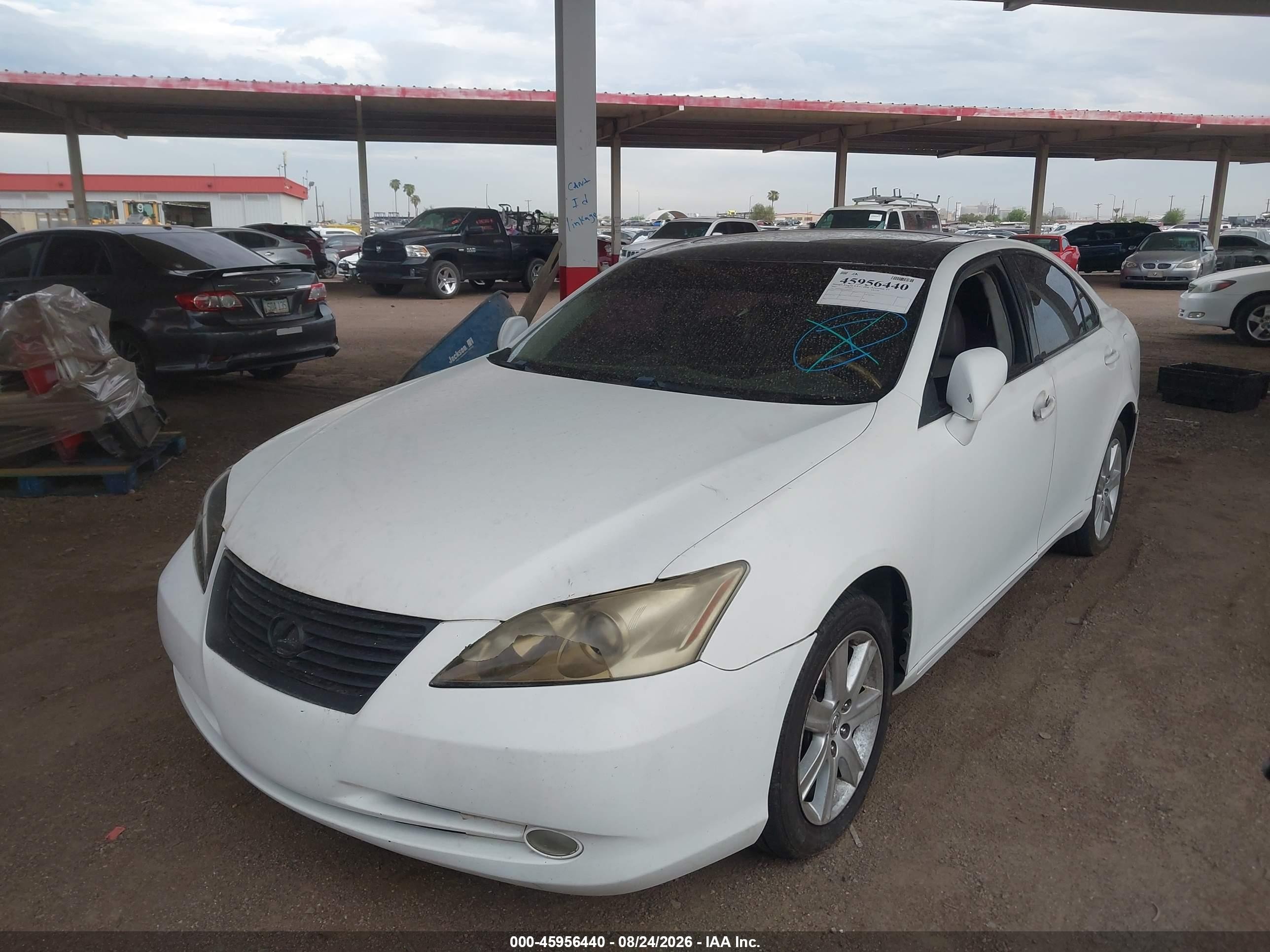 2007 Lexus Es 350   White vin: JTHBJ46G072012390
