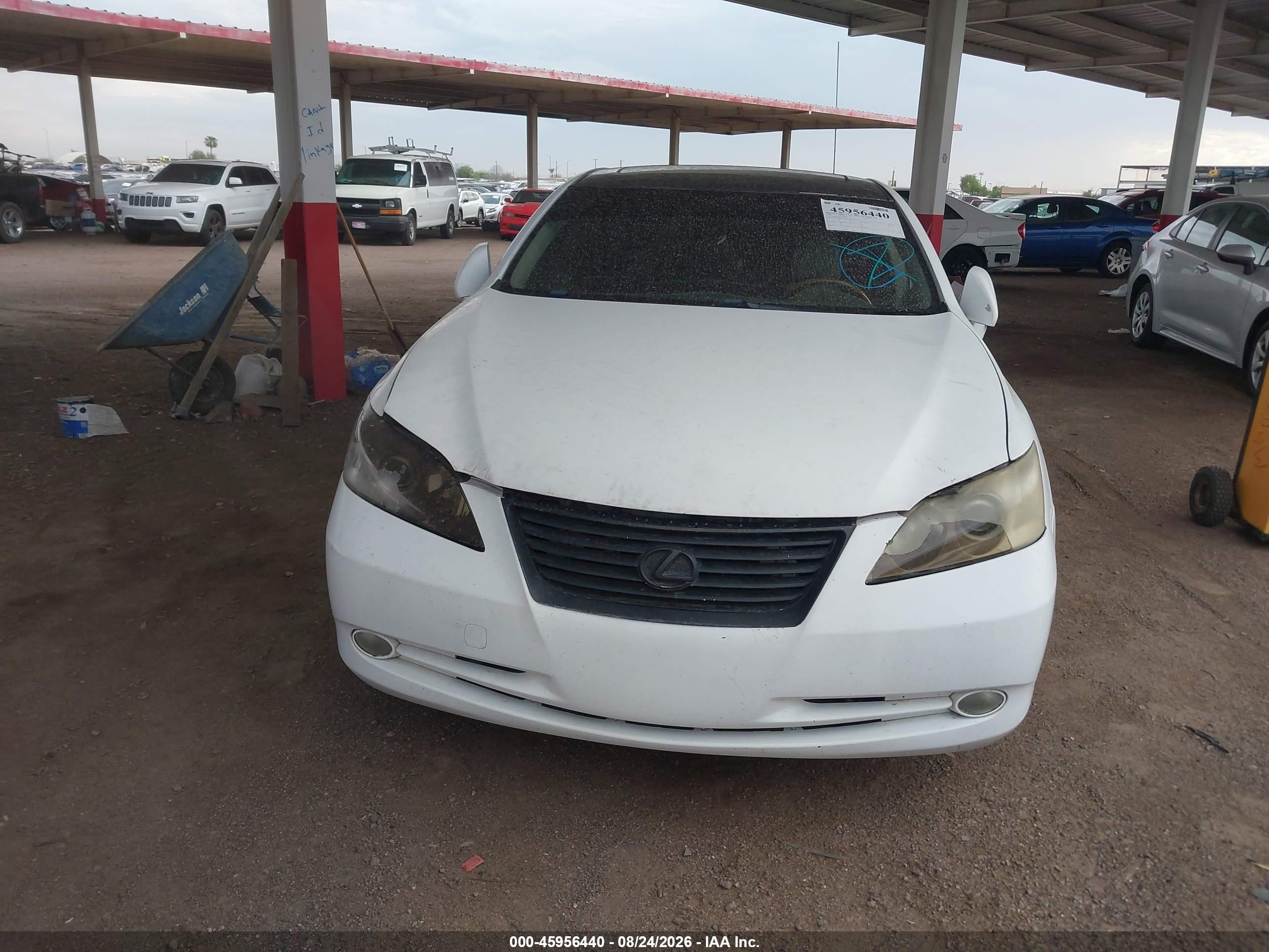 2007 Lexus Es 350   White vin: JTHBJ46G072012390
