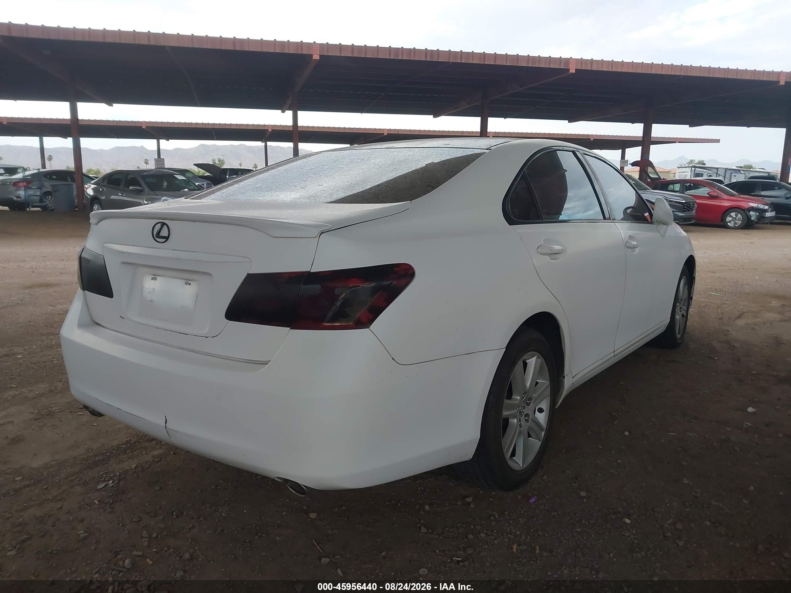 2007 Lexus Es 350   White vin: JTHBJ46G072012390