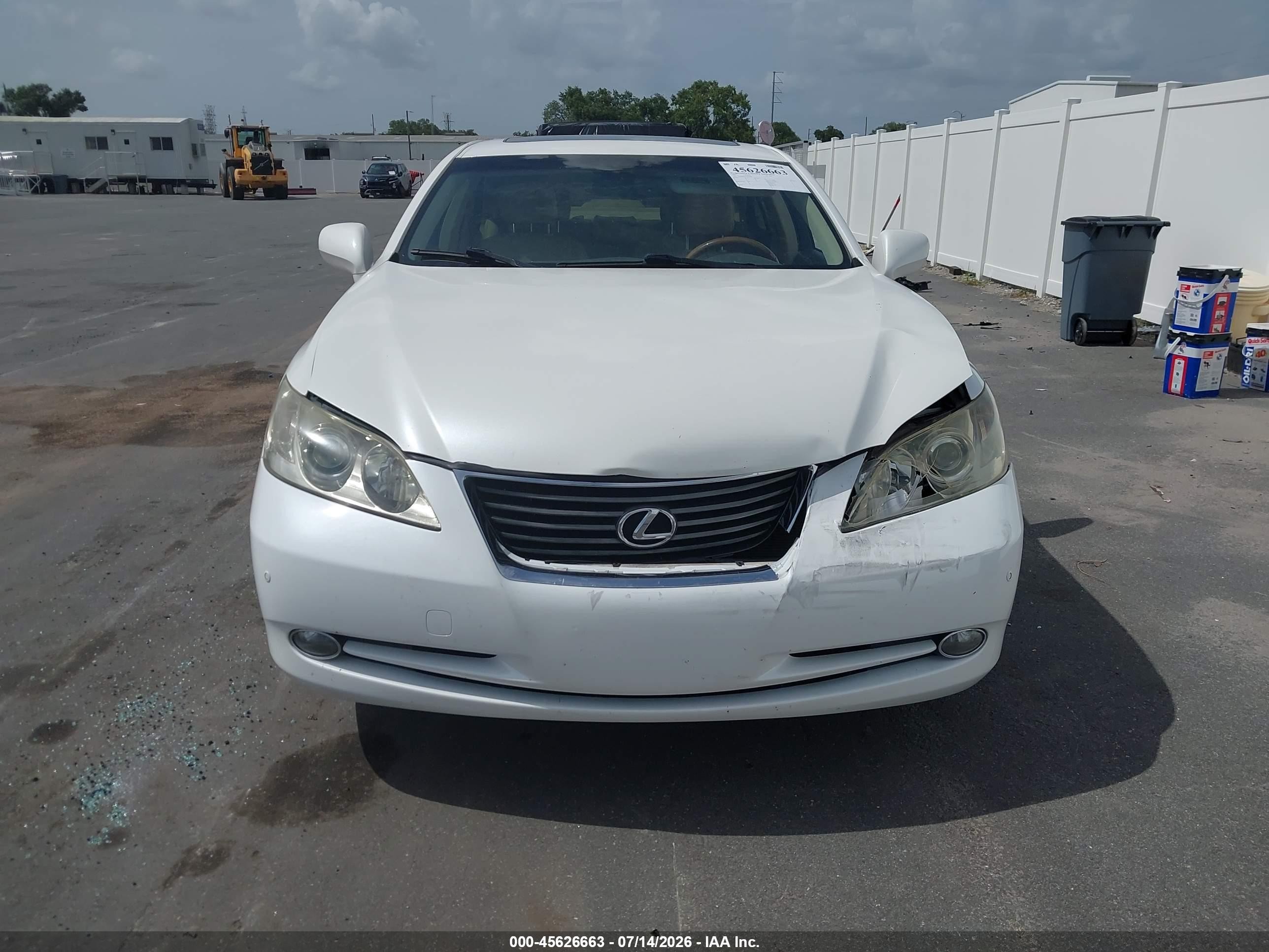 2007 Lexus Es 350 White vin: JTHBJ46G072022966