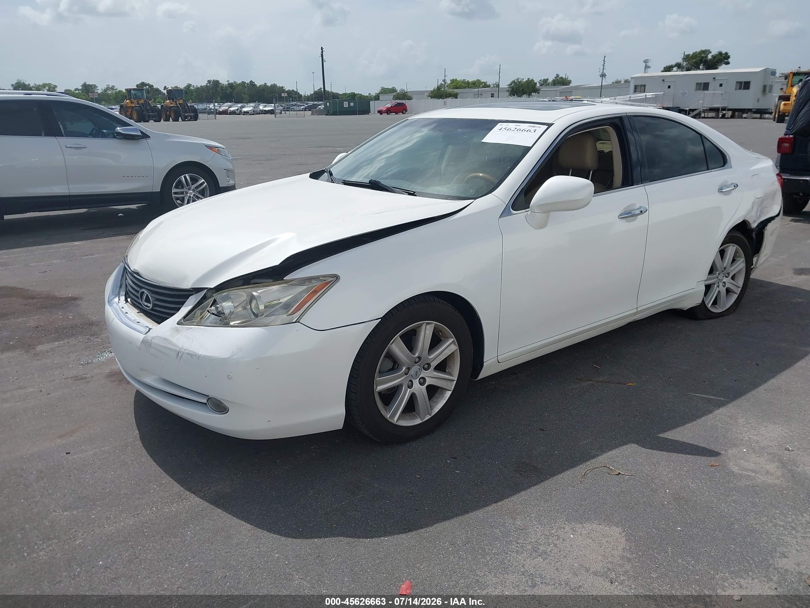 2007 Lexus Es 350 White vin: JTHBJ46G072022966