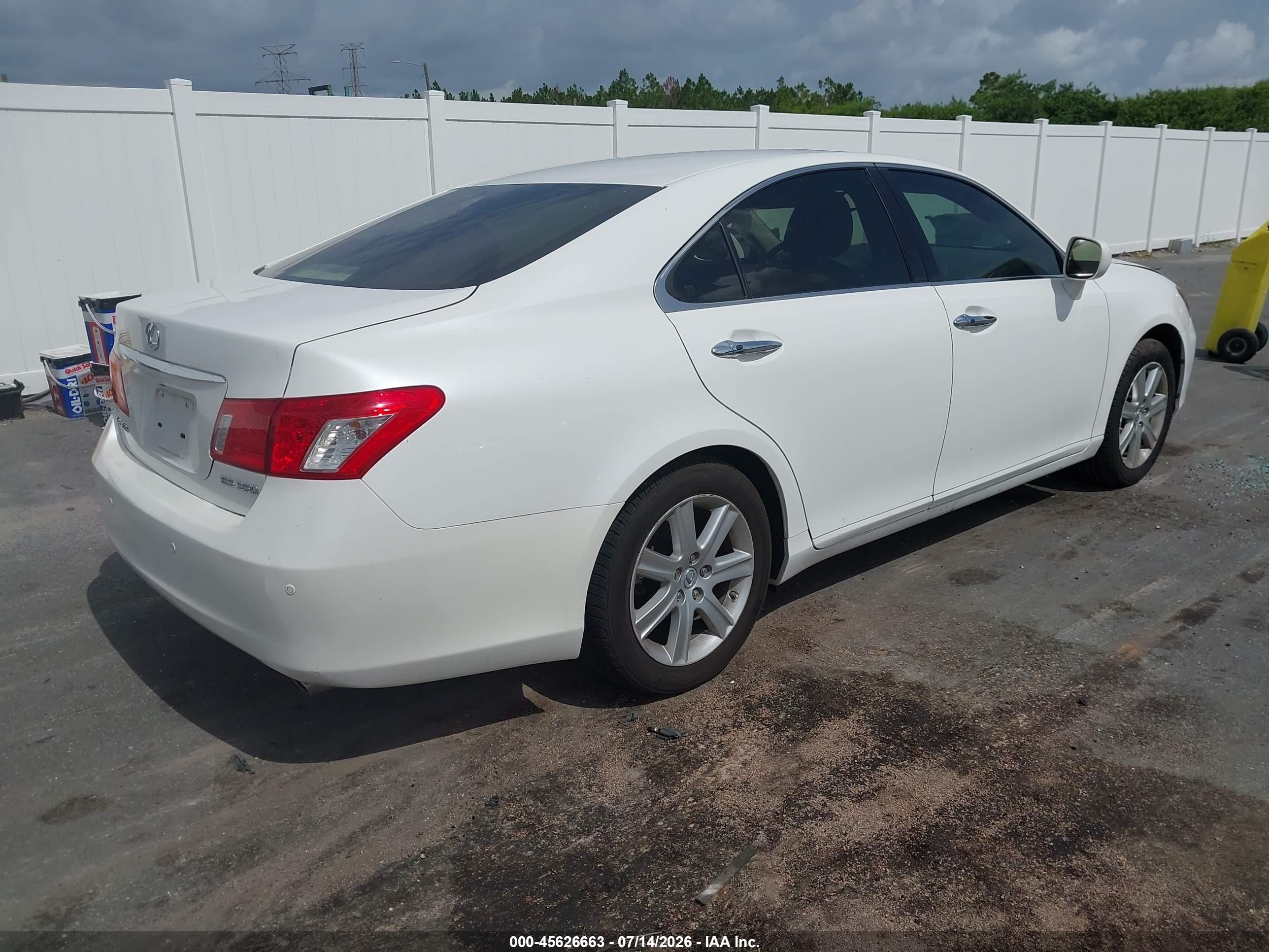 2007 Lexus Es 350 White vin: JTHBJ46G072022966