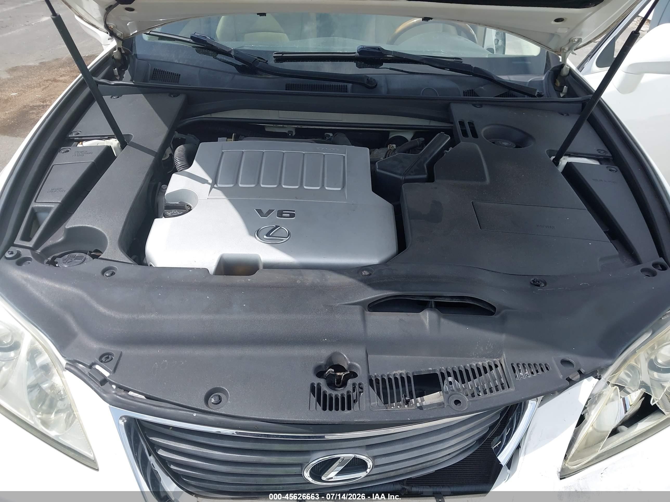 2007 Lexus Es 350 White vin: JTHBJ46G072022966
