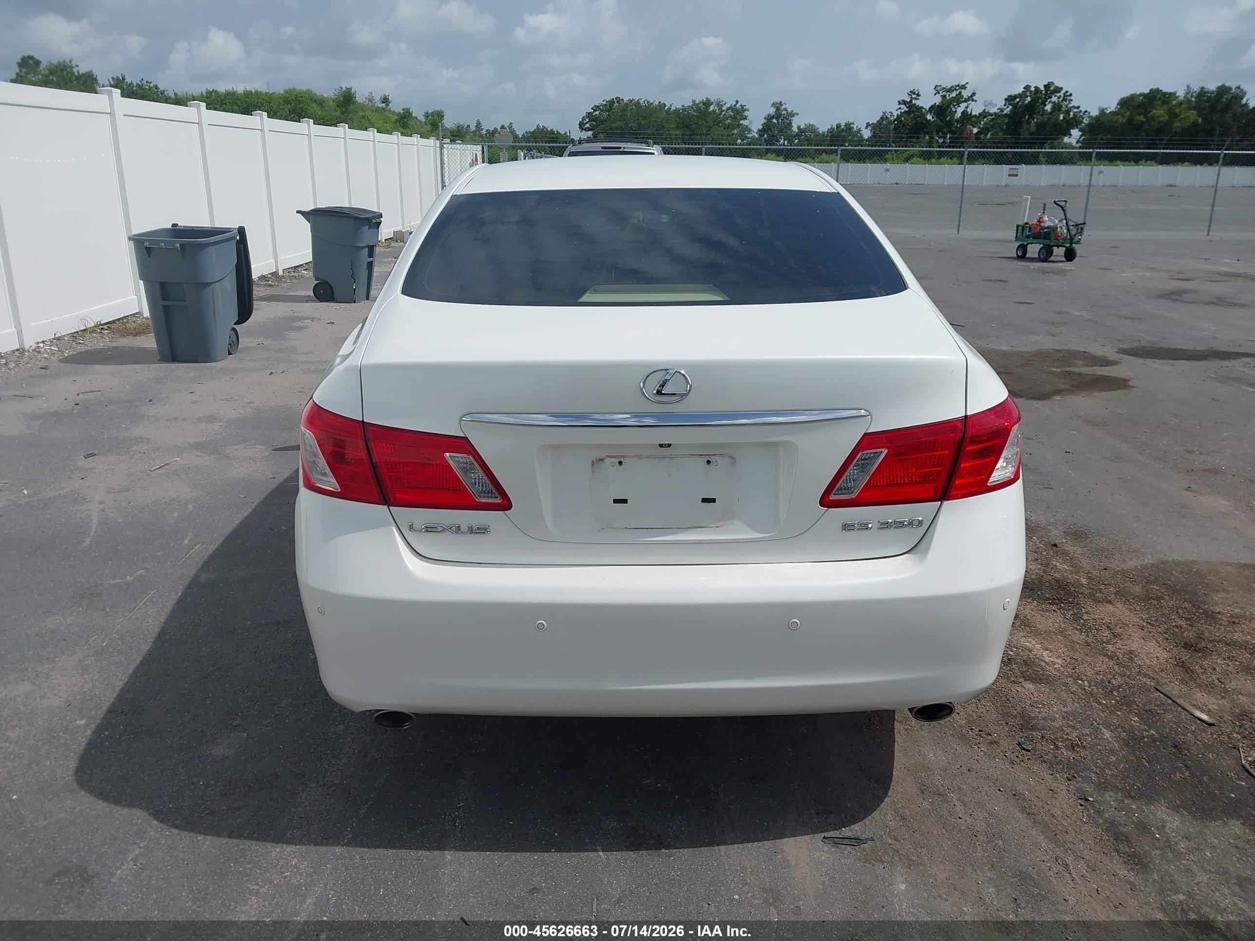 2007 Lexus Es 350 White vin: JTHBJ46G072022966