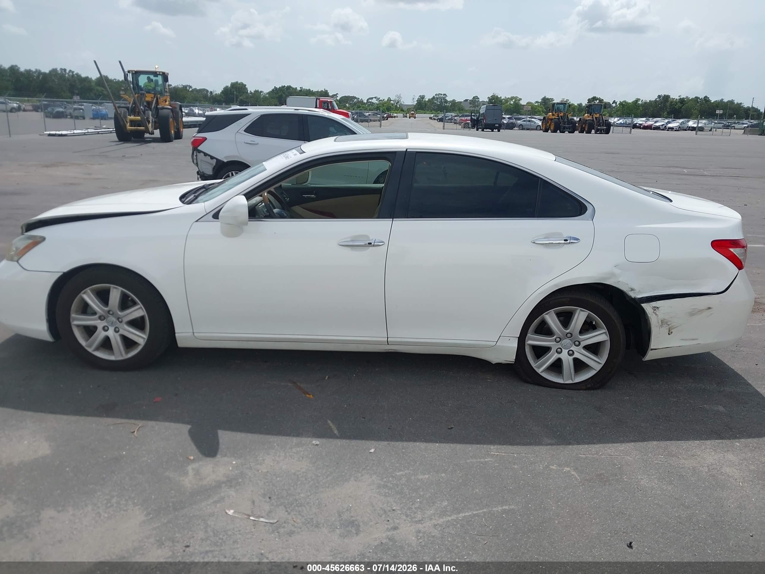 2007 Lexus Es 350 White vin: JTHBJ46G072022966