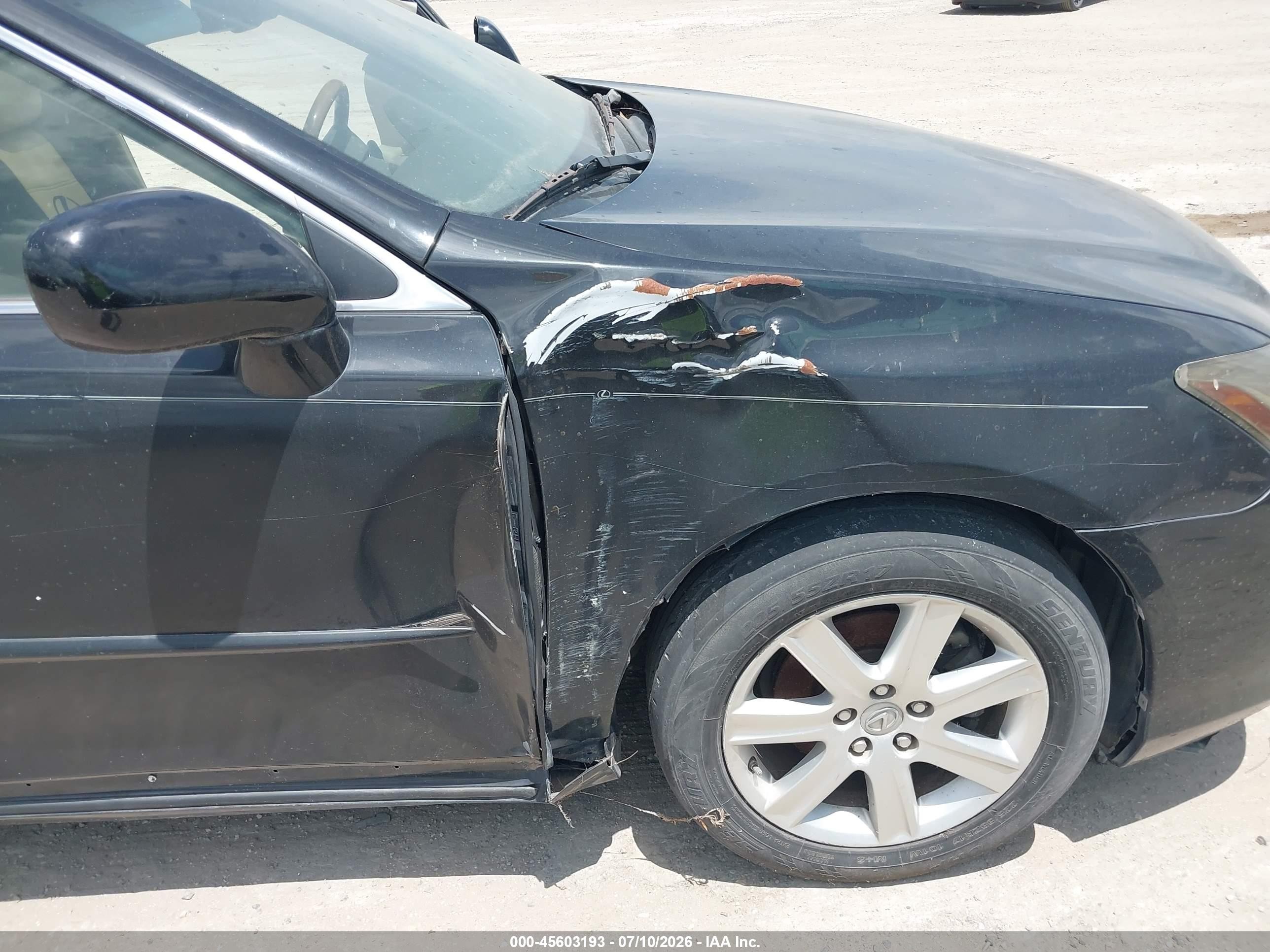 2007 Lexus Es 350   Black vin: JTHBJ46G072056776