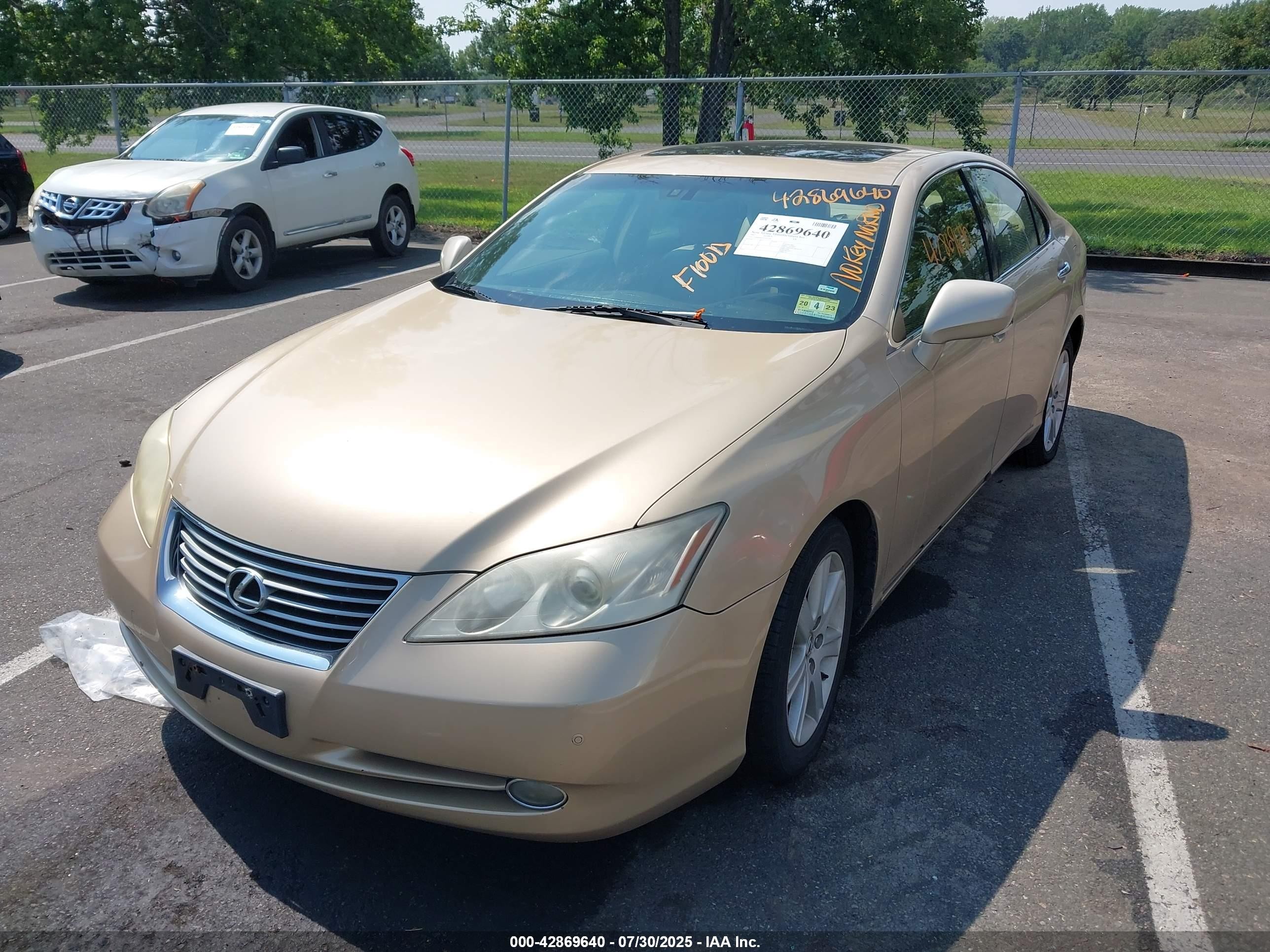 2007 Lexus Es 350 Gold vin: JTHBJ46G072073707