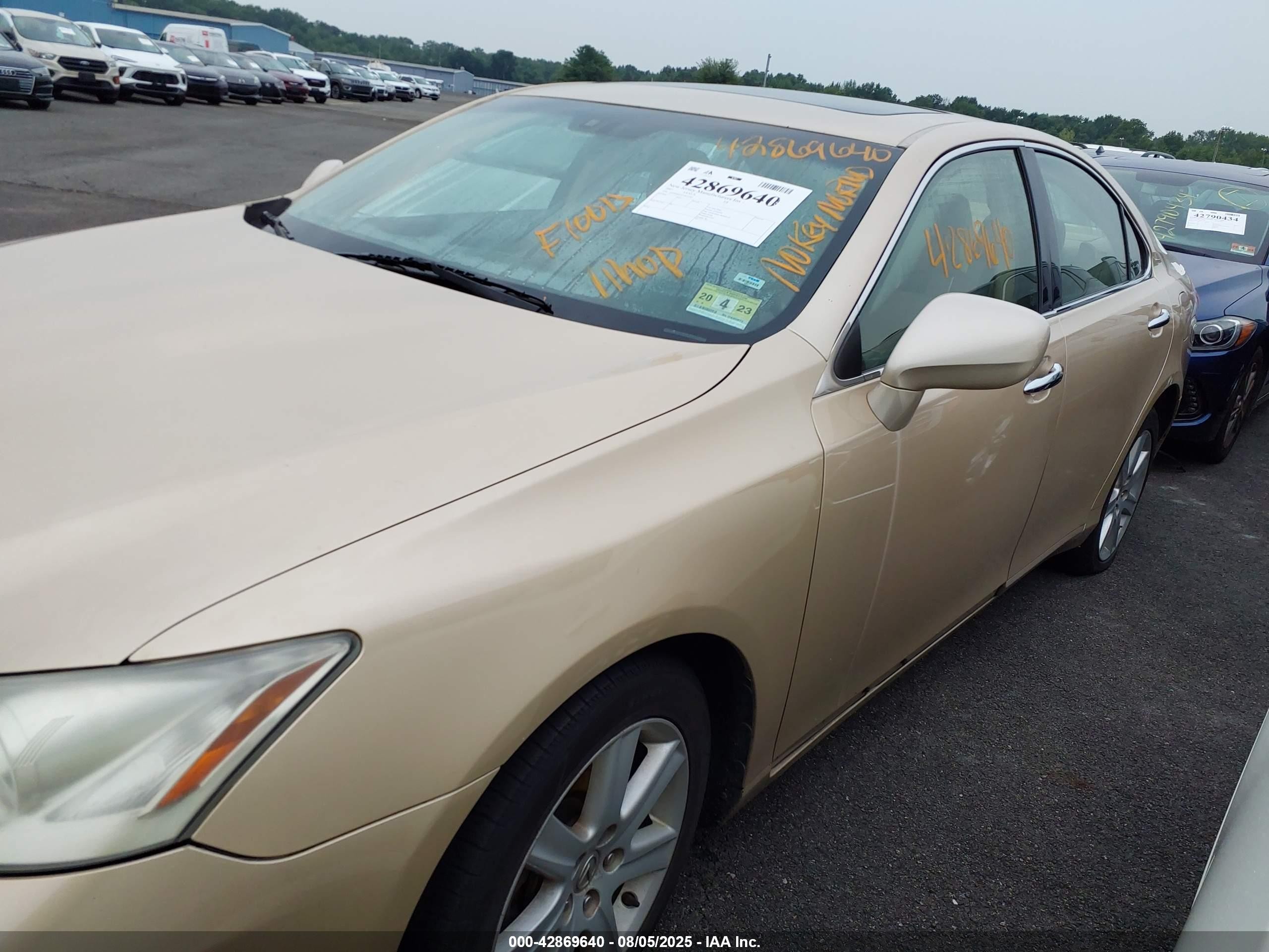 2007 Lexus Es 350 Gold vin: JTHBJ46G072073707