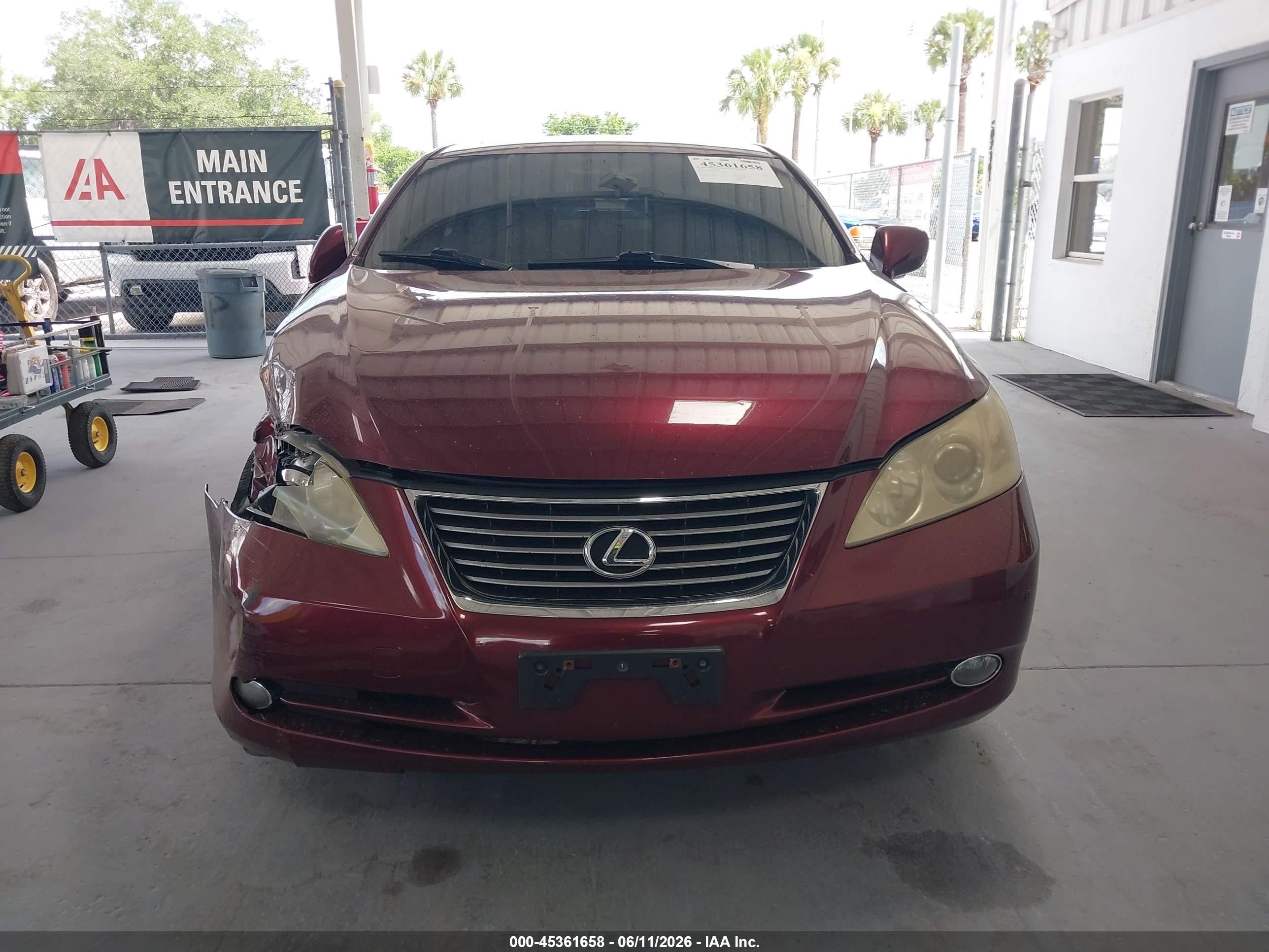2007 Lexus Es 350   Red vin: JTHBJ46G072078695