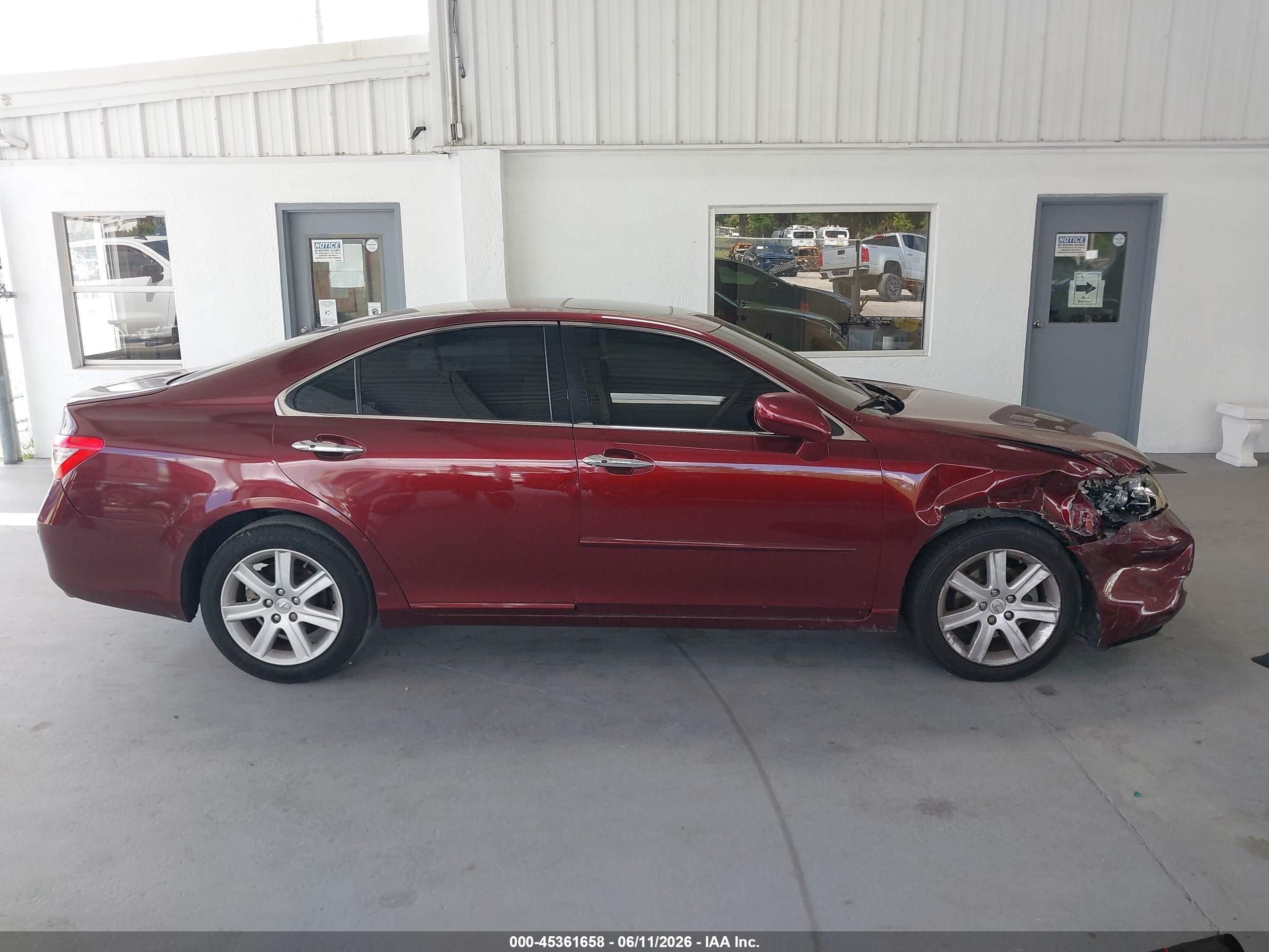 2007 Lexus Es 350   Red vin: JTHBJ46G072078695