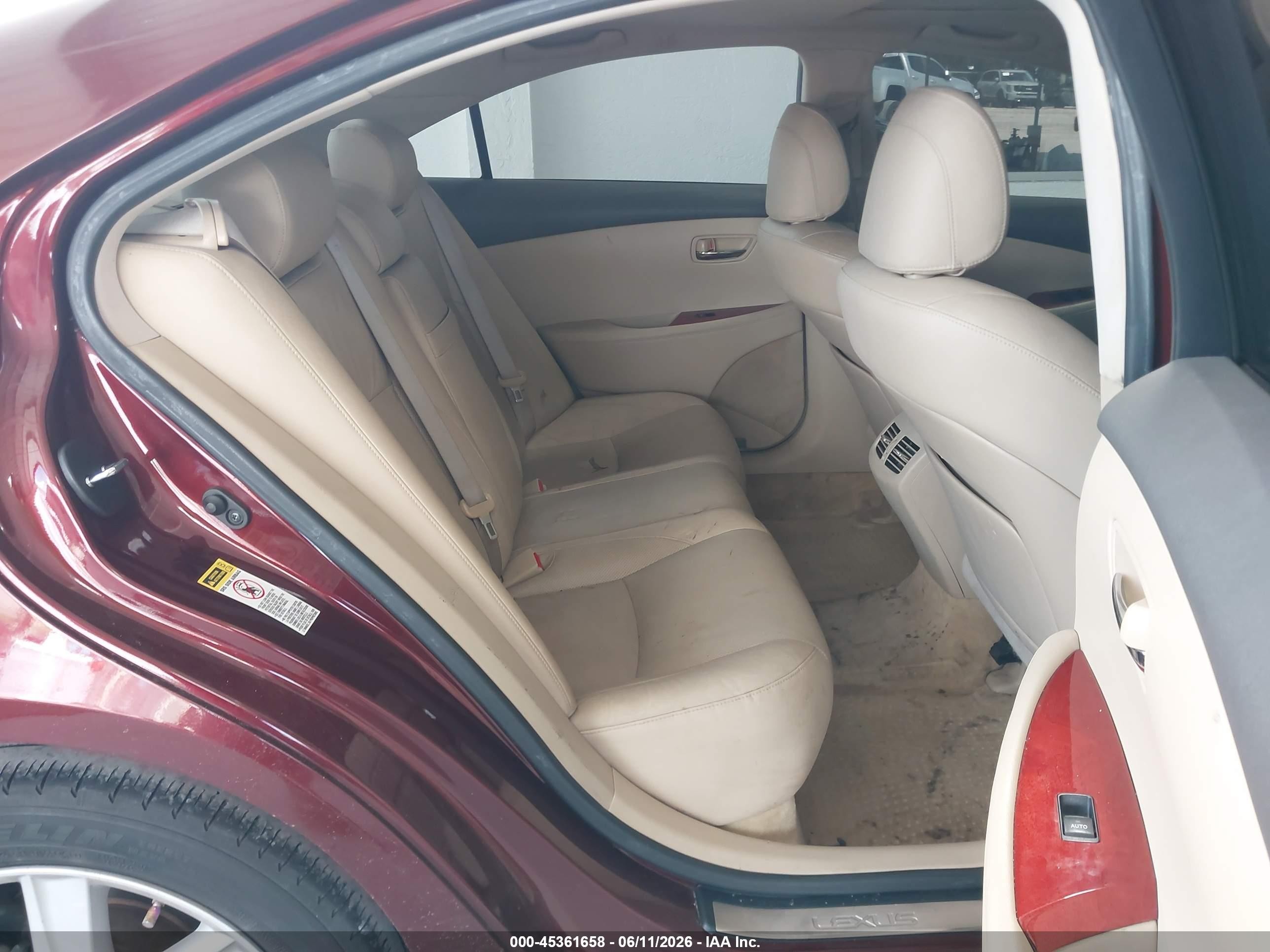 2007 Lexus Es 350   Red vin: JTHBJ46G072078695