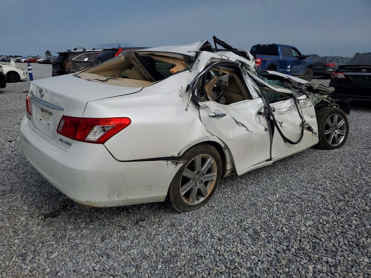 2007 Lexus Es 350 White vin: JTHBJ46G072111307