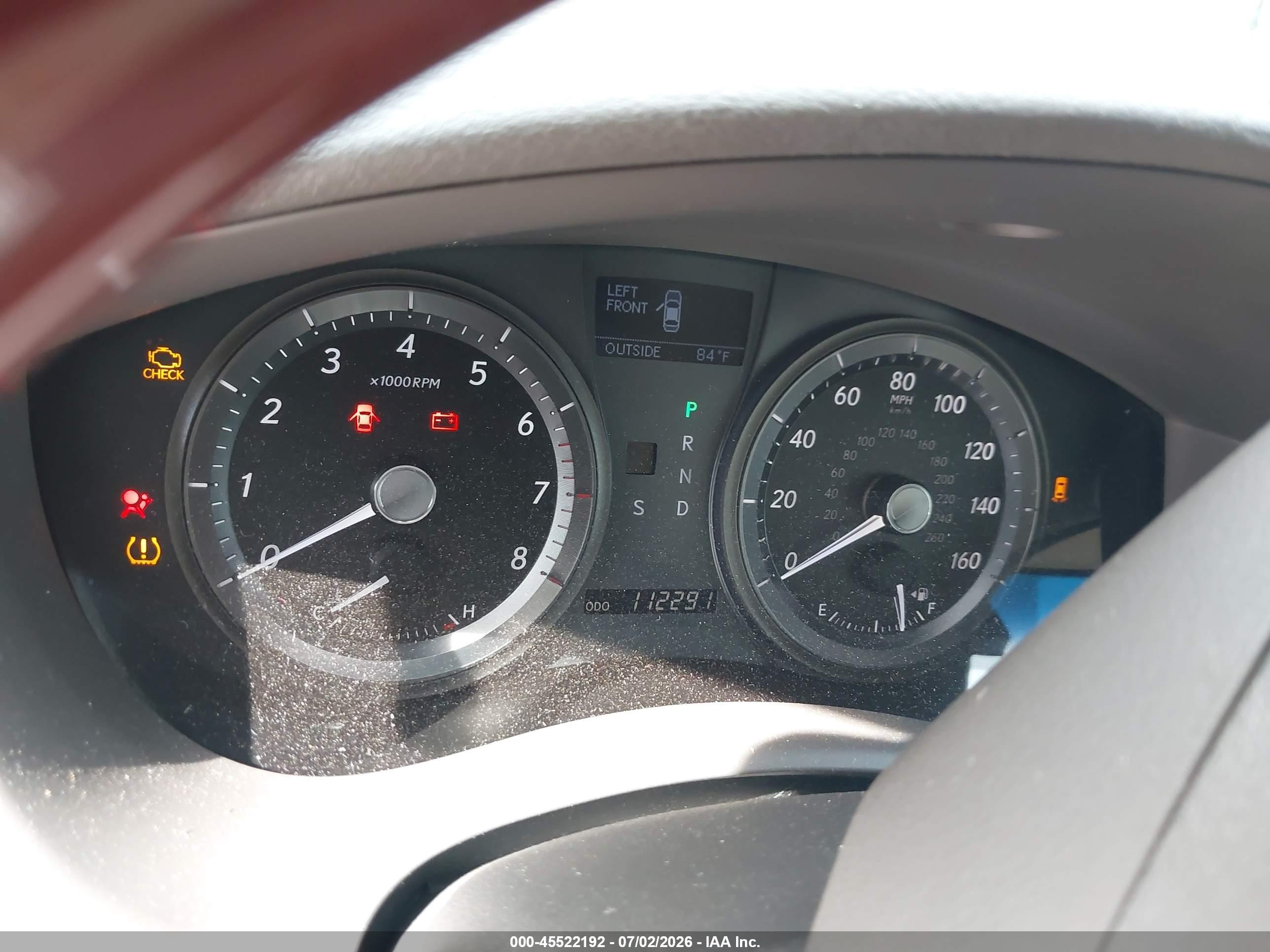 2007 Lexus Es 350   Red vin: JTHBJ46G072113459