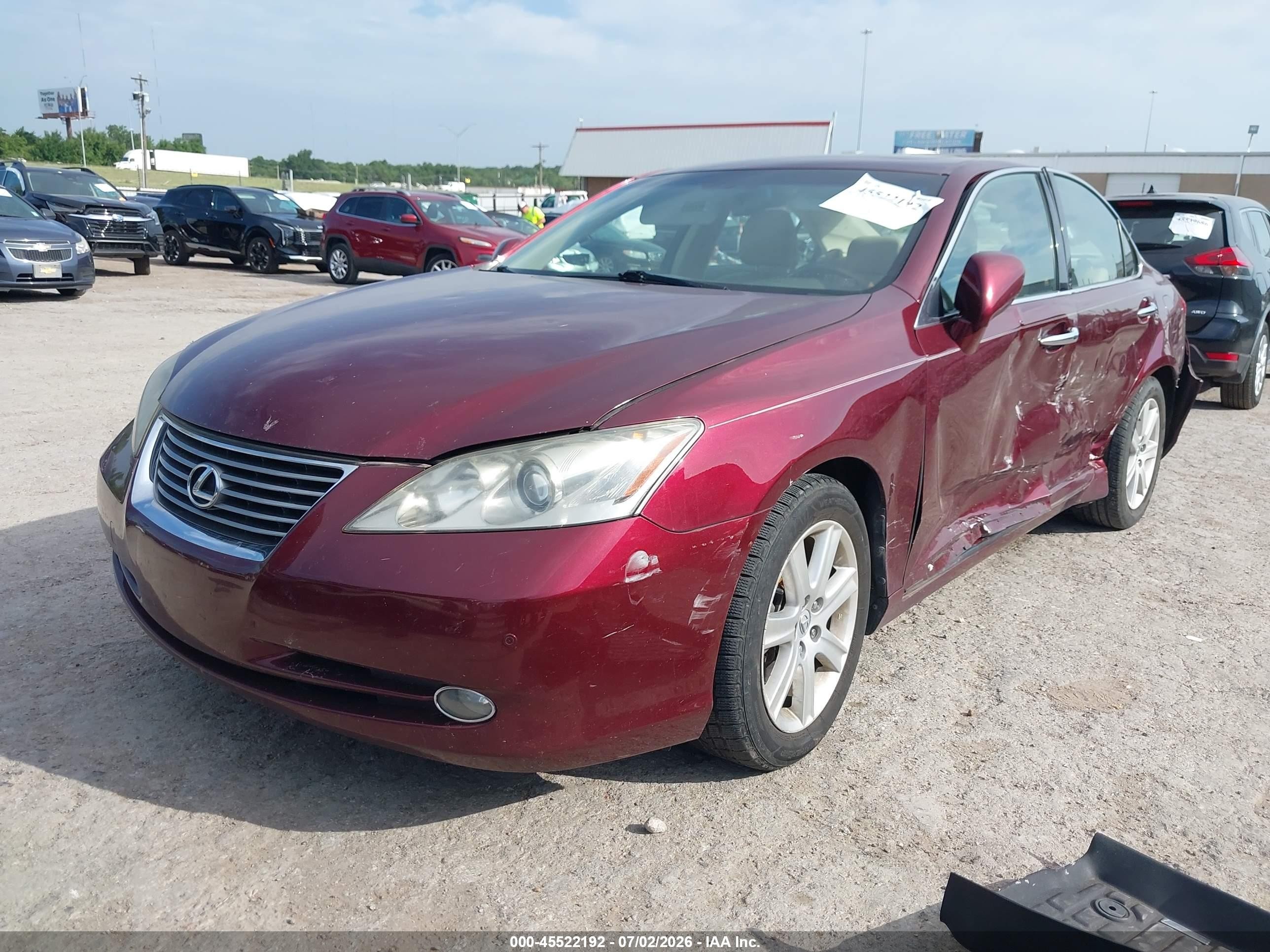 2007 Lexus Es 350   Red vin: JTHBJ46G072113459