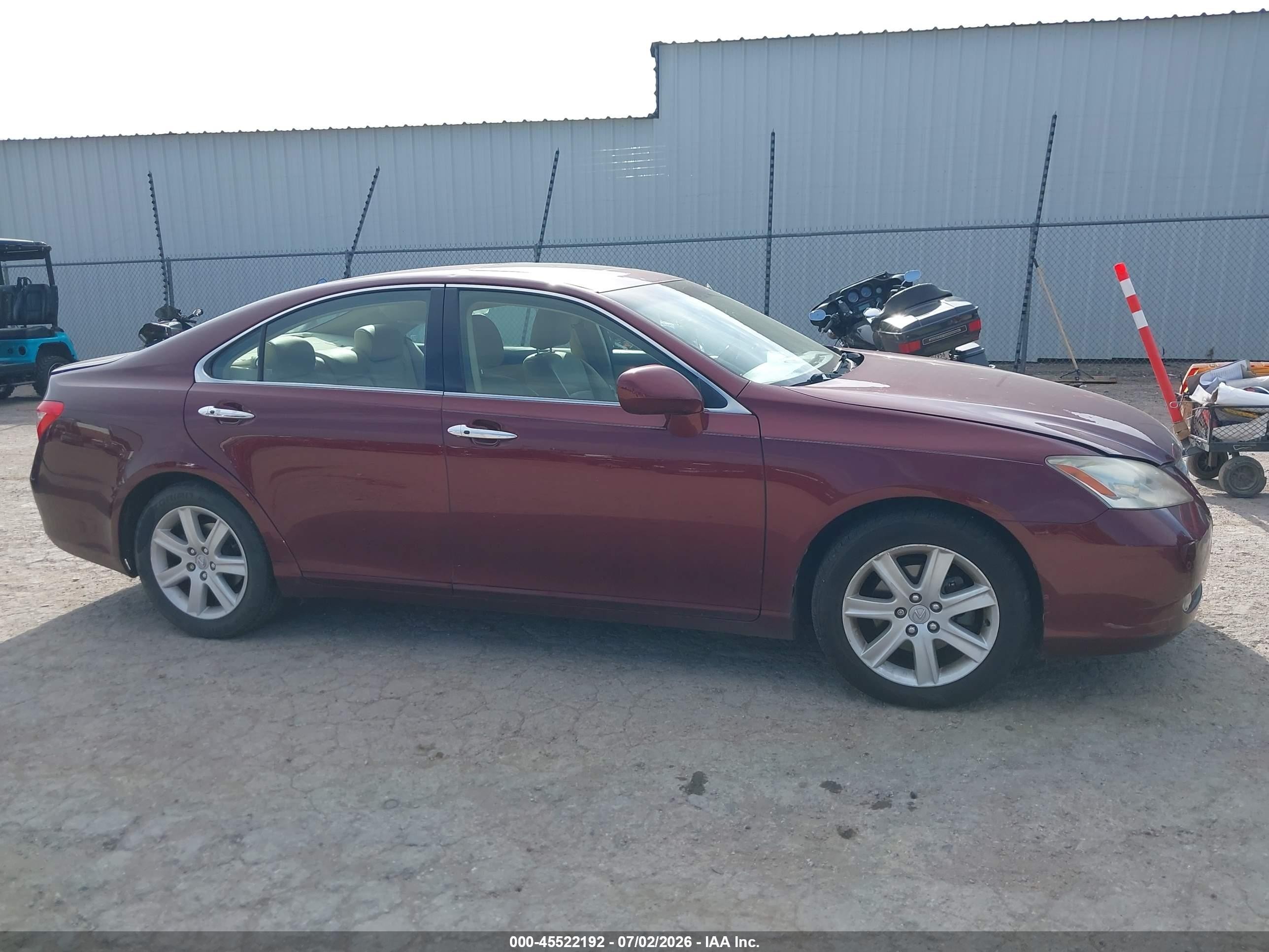 2007 Lexus Es 350   Red vin: JTHBJ46G072113459