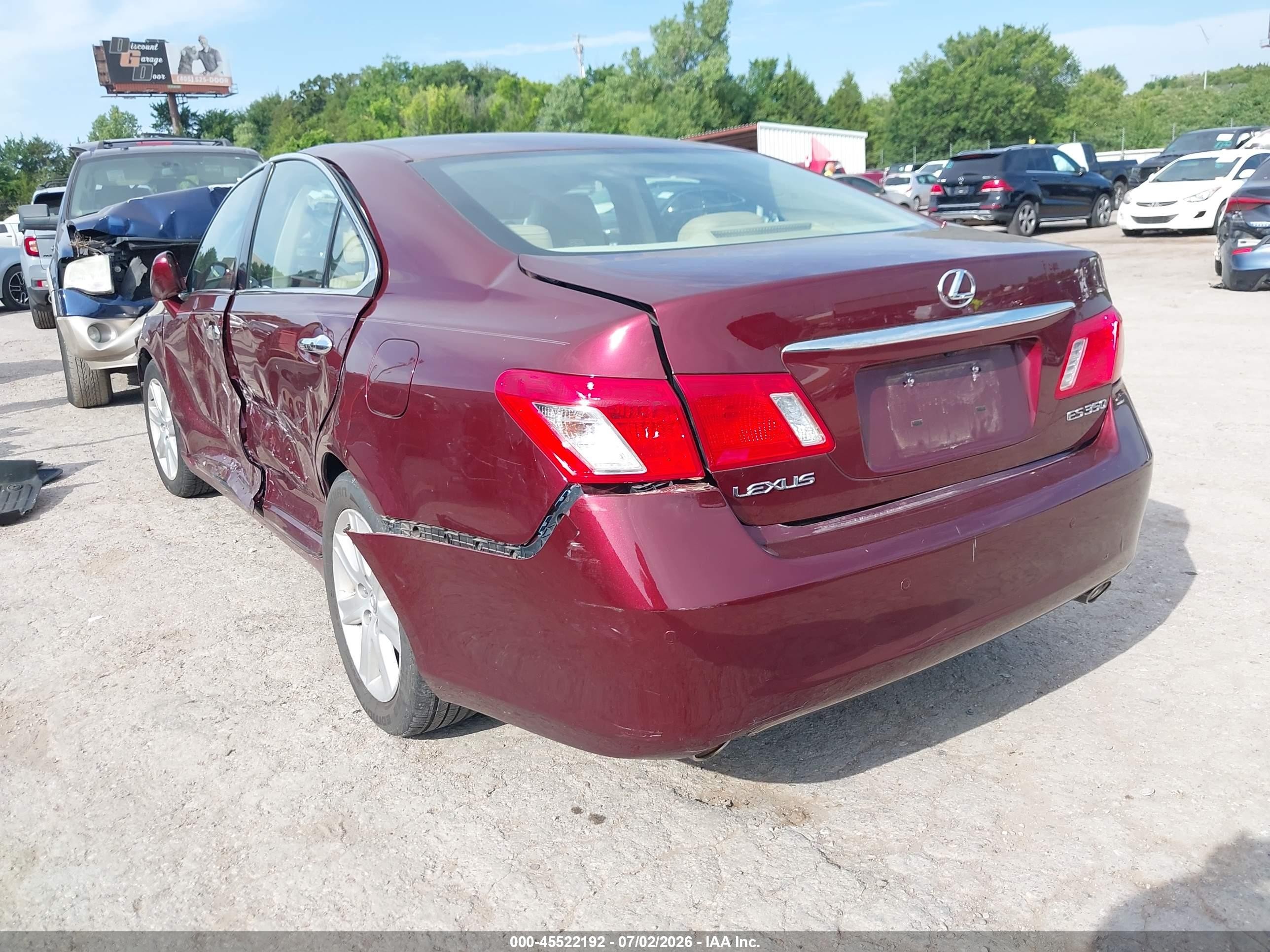 2007 Lexus Es 350   Red vin: JTHBJ46G072113459
