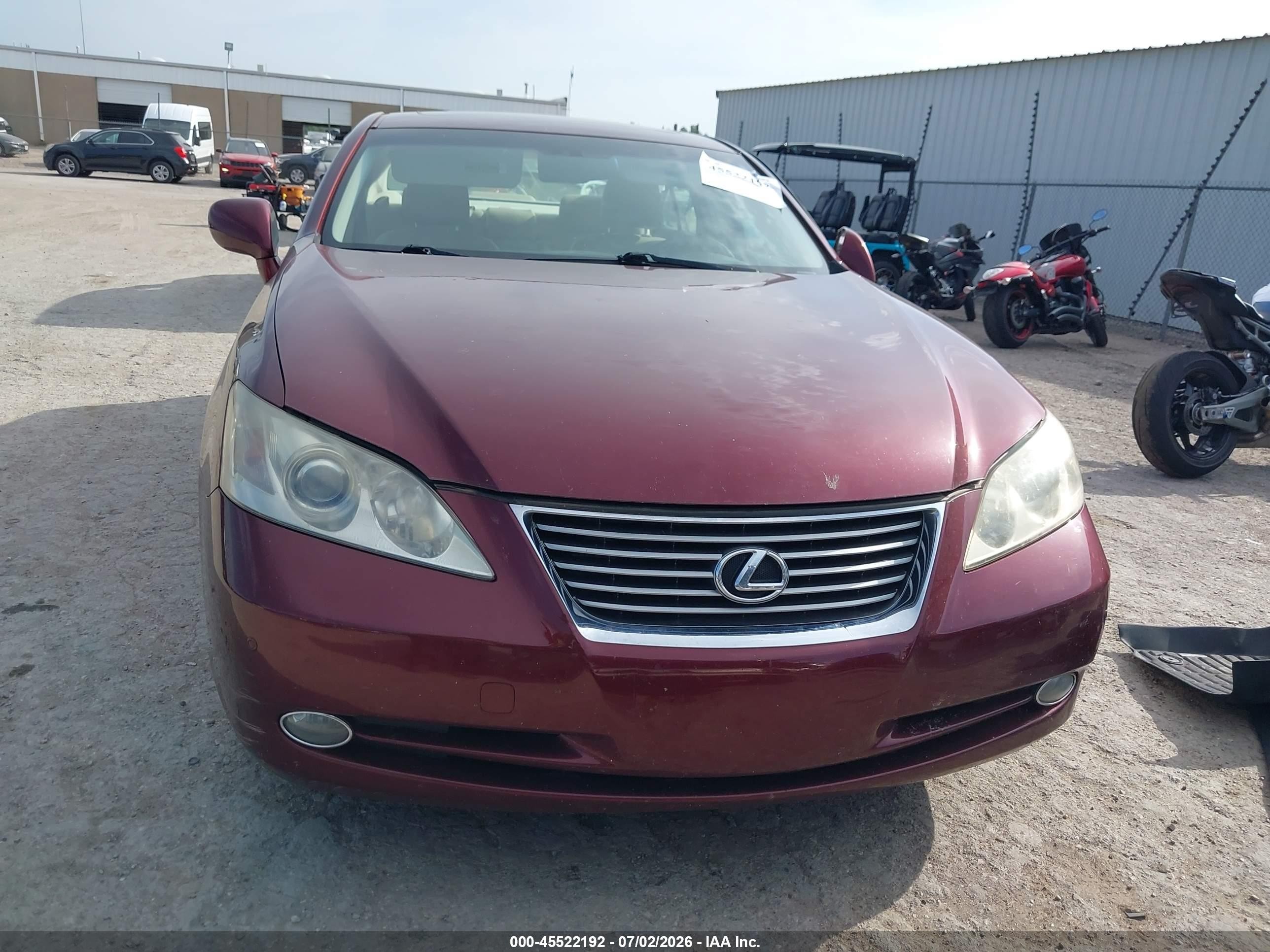 2007 Lexus Es 350   Red vin: JTHBJ46G072113459