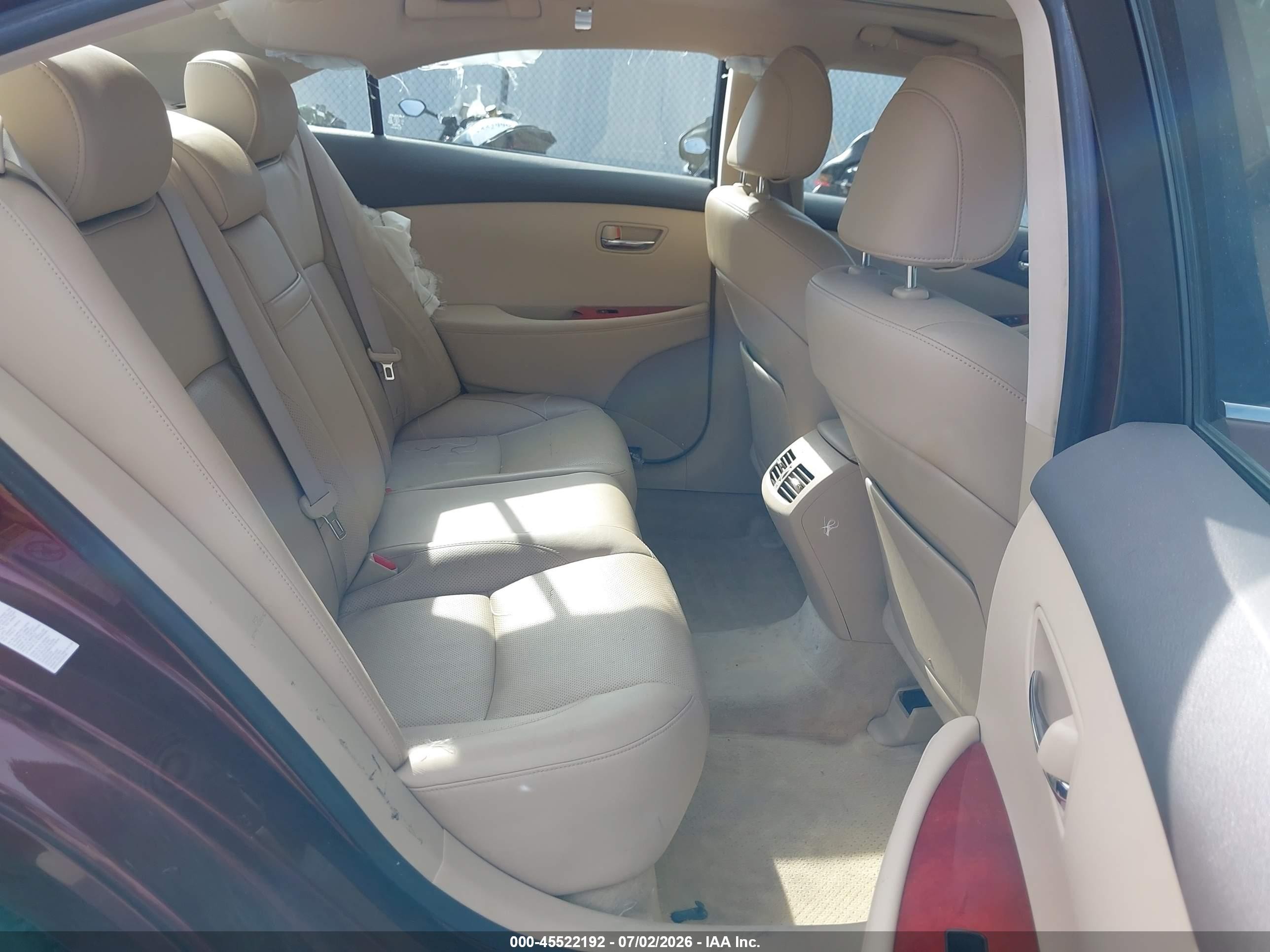 2007 Lexus Es 350   Red vin: JTHBJ46G072113459