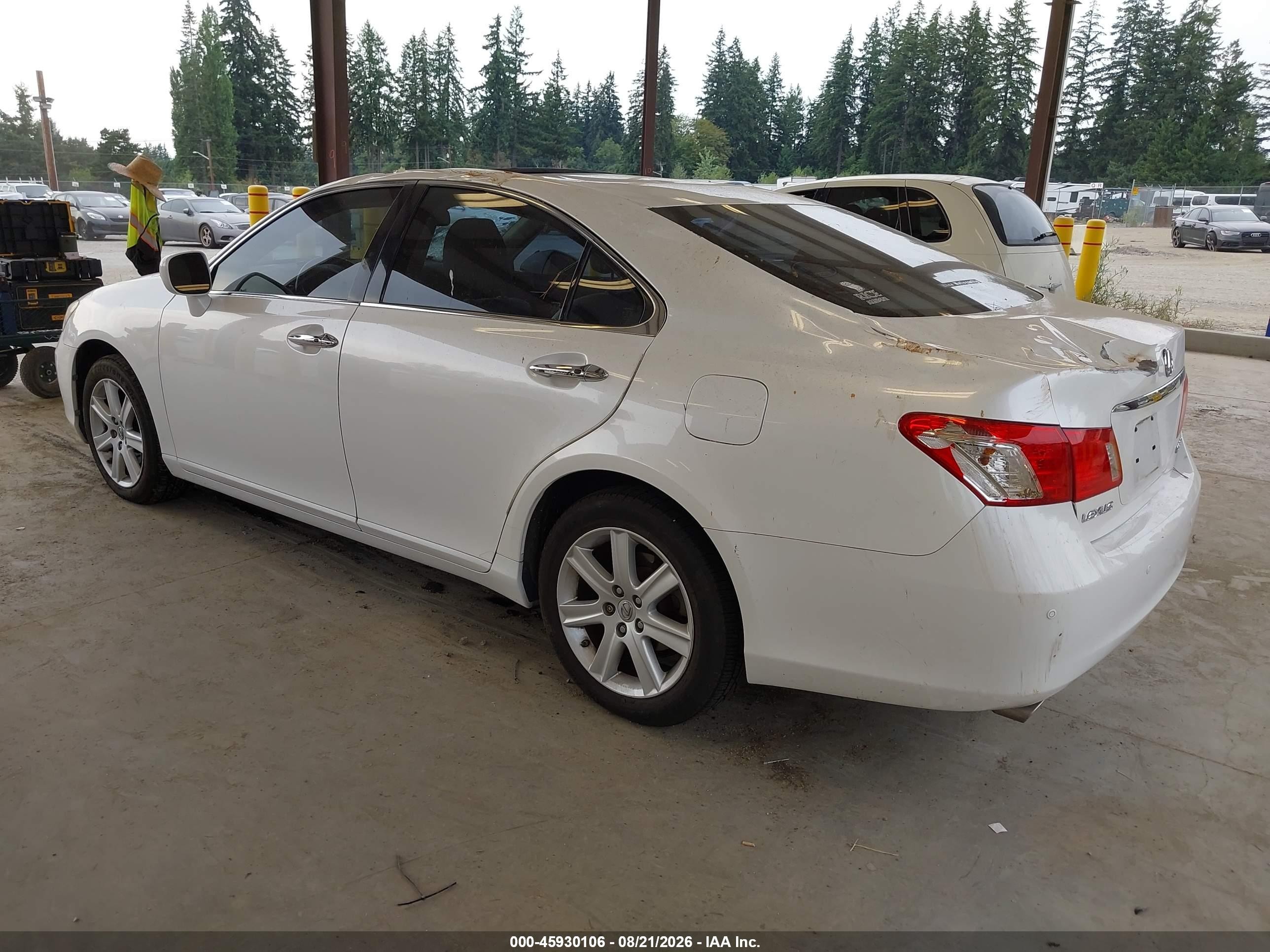 2007 Lexus Es 350   White vin: JTHBJ46G072119813