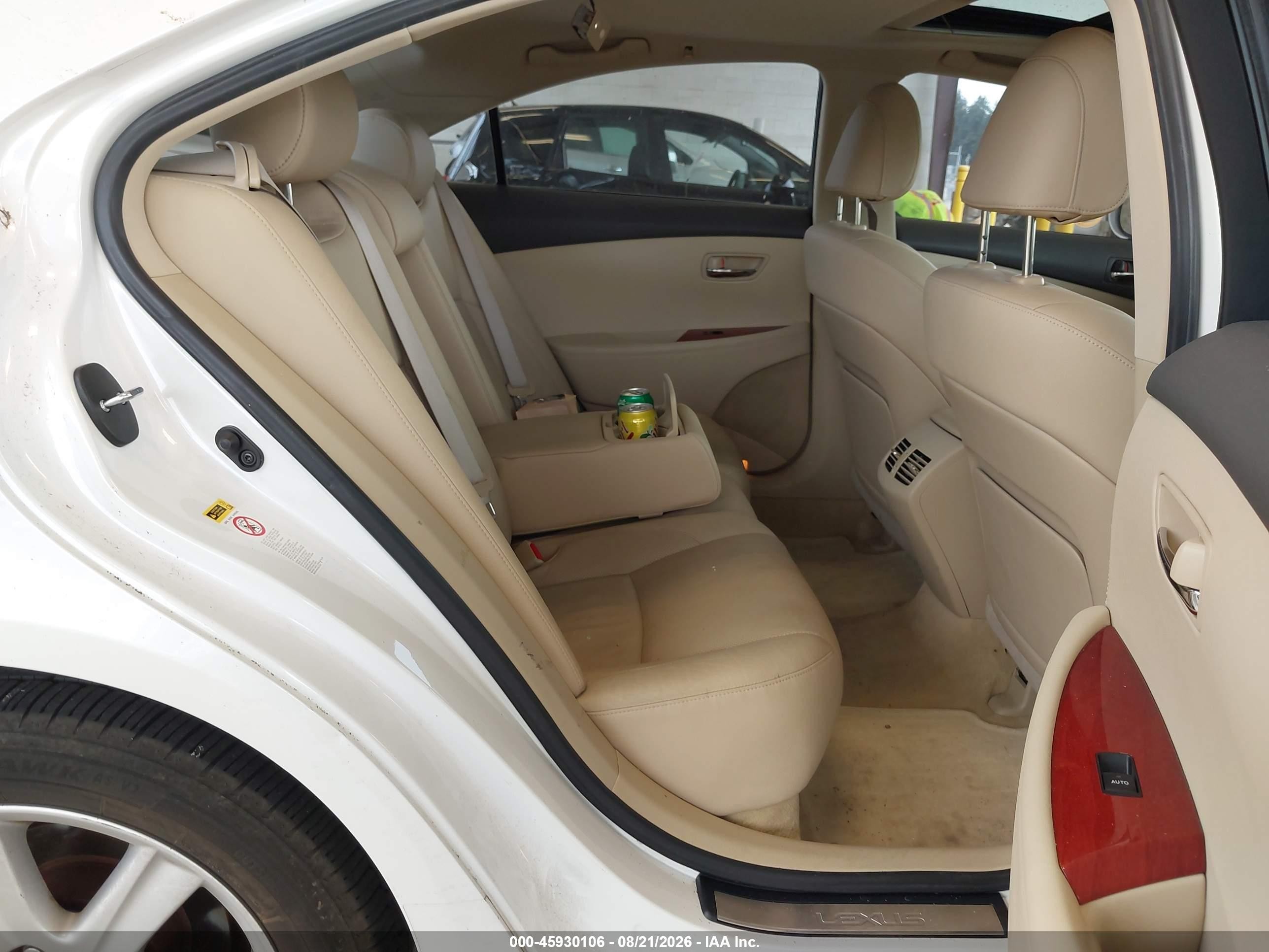 2007 Lexus Es 350   White vin: JTHBJ46G072119813