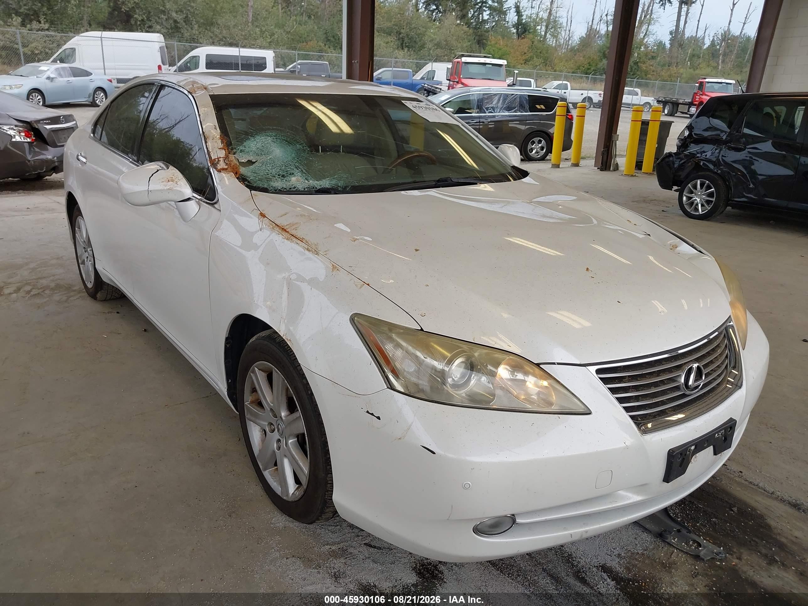 2007 Lexus Es 350   White vin: JTHBJ46G072119813