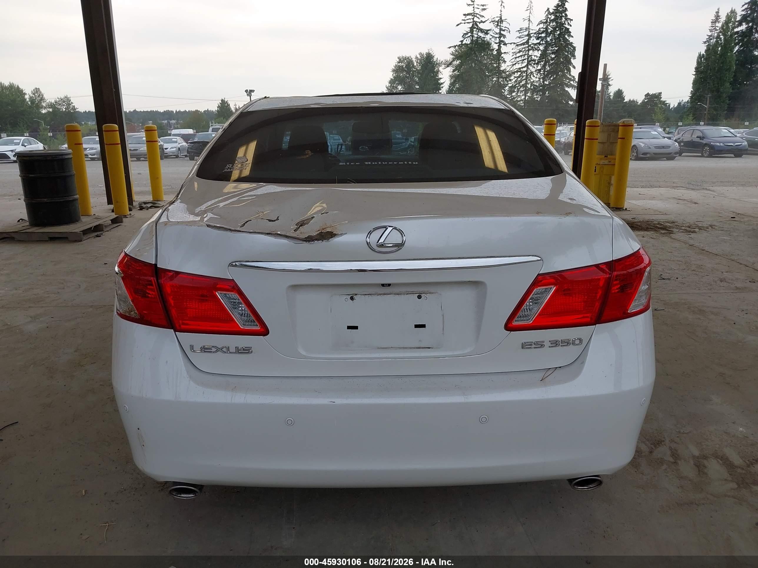 2007 Lexus Es 350   White vin: JTHBJ46G072119813