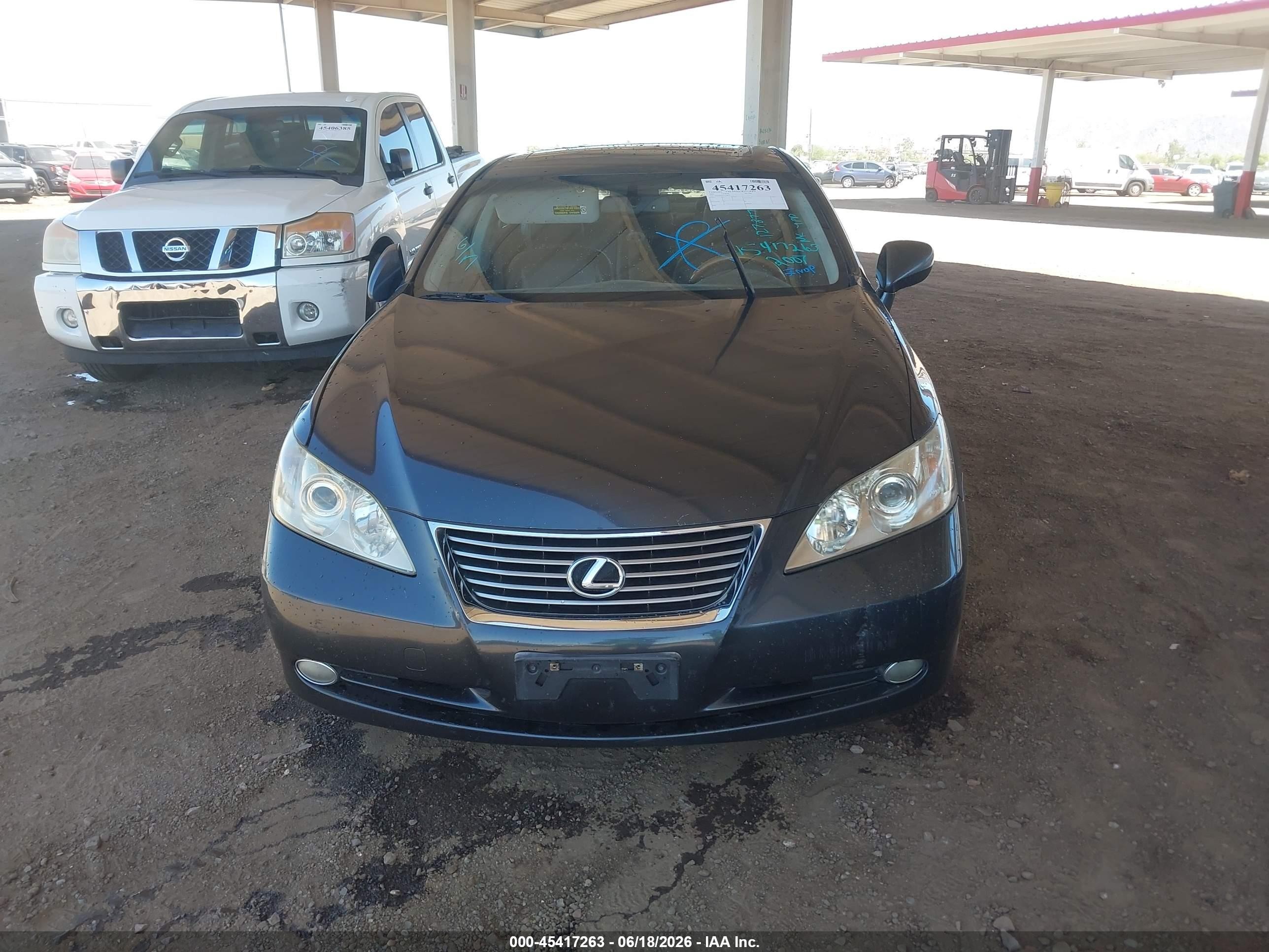 2007 Lexus Es 350   Blue vin: JTHBJ46G072127877