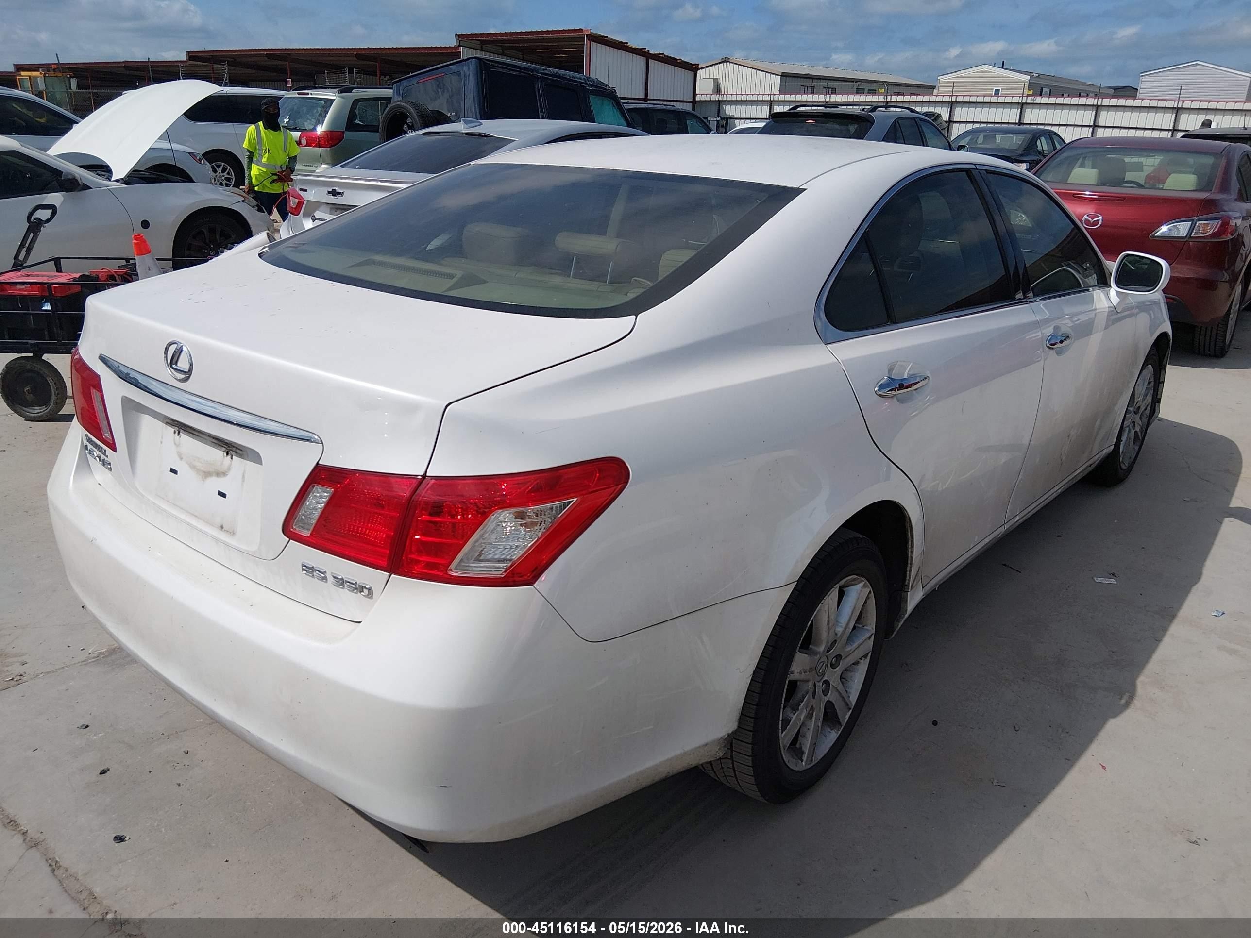 2008 Lexus Es 350 White vin: JTHBJ46G082175171