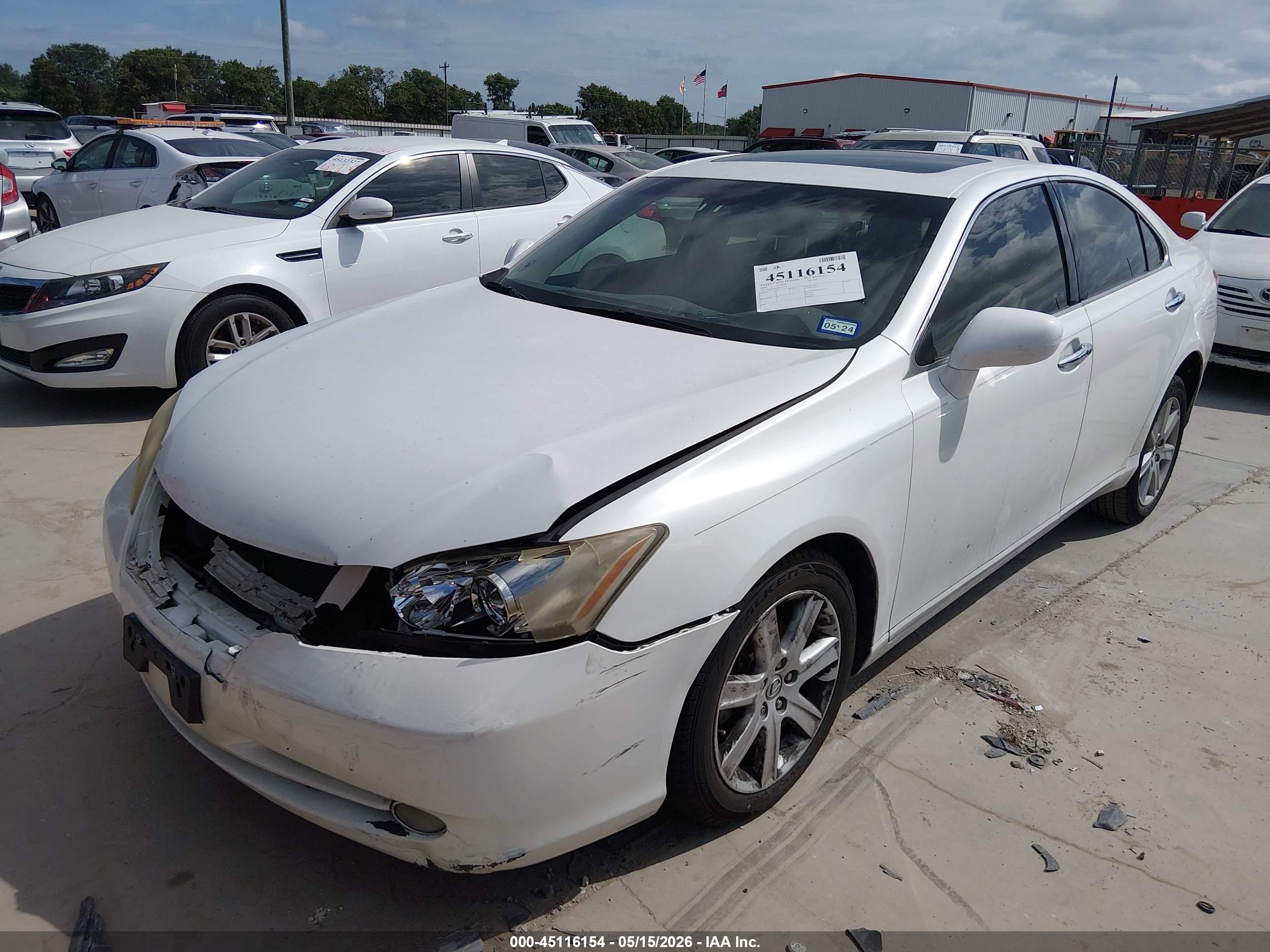 2008 Lexus Es 350 White vin: JTHBJ46G082175171