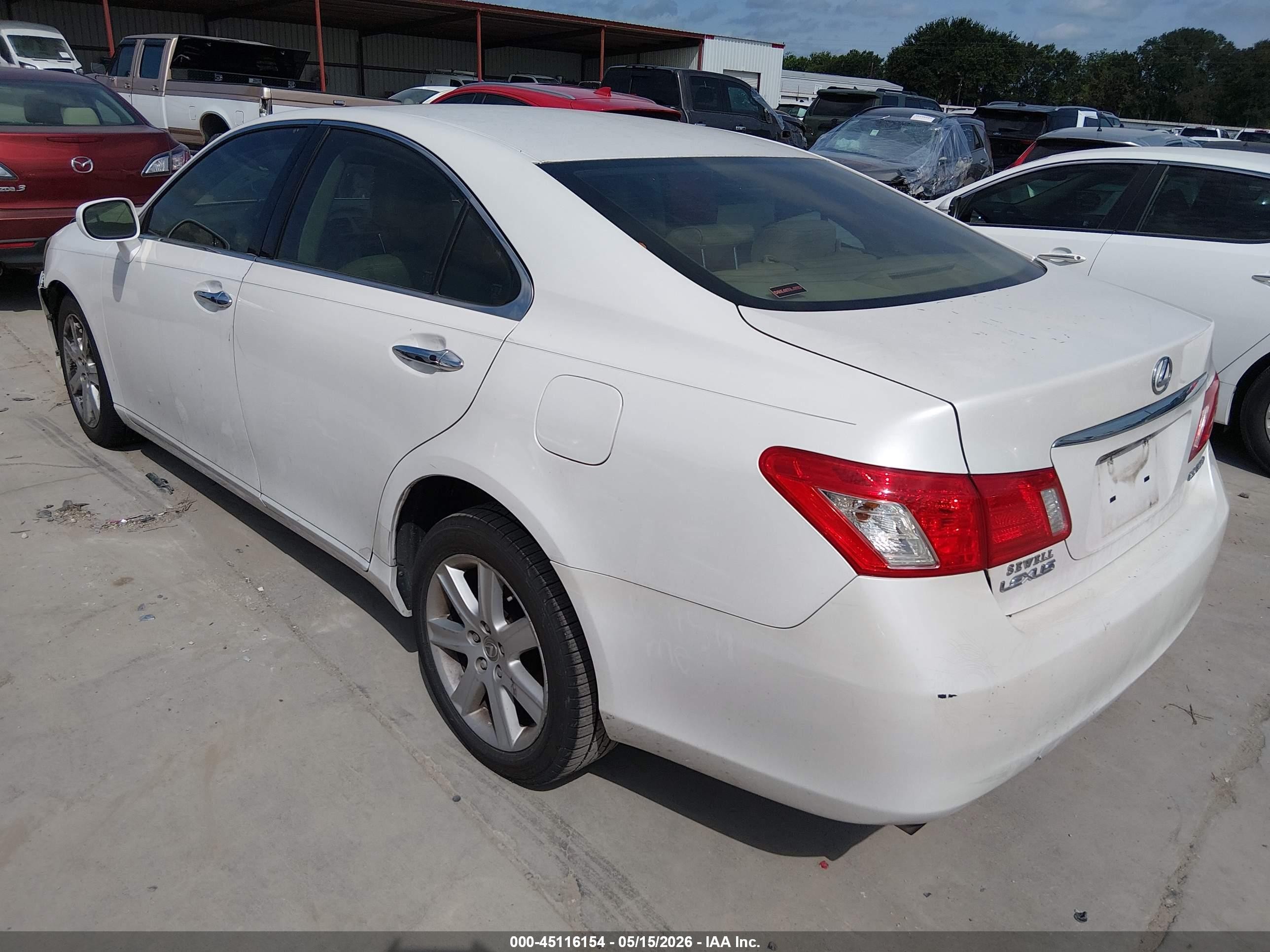 2008 Lexus Es 350 White vin: JTHBJ46G082175171