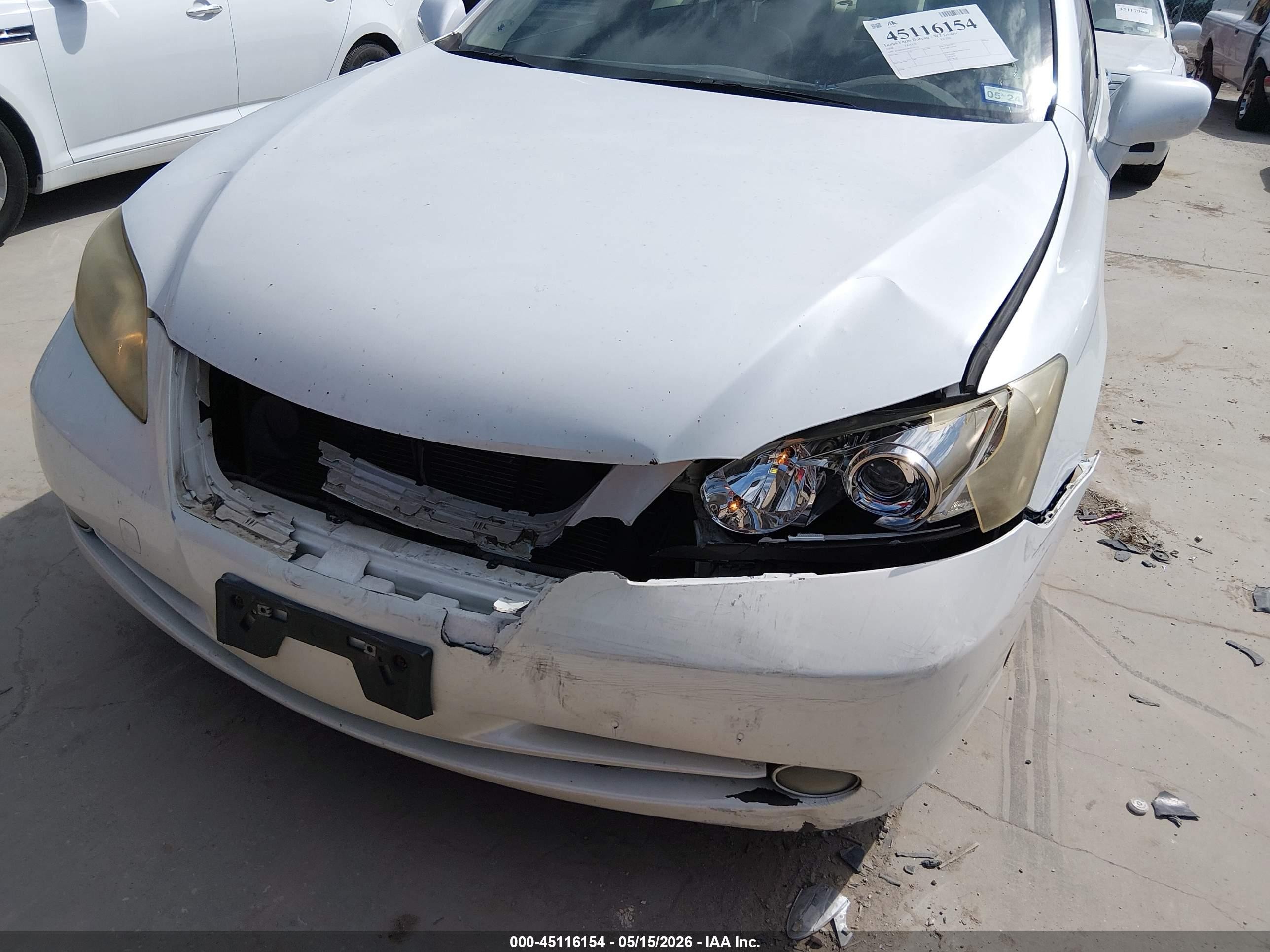 2008 Lexus Es 350 White vin: JTHBJ46G082175171