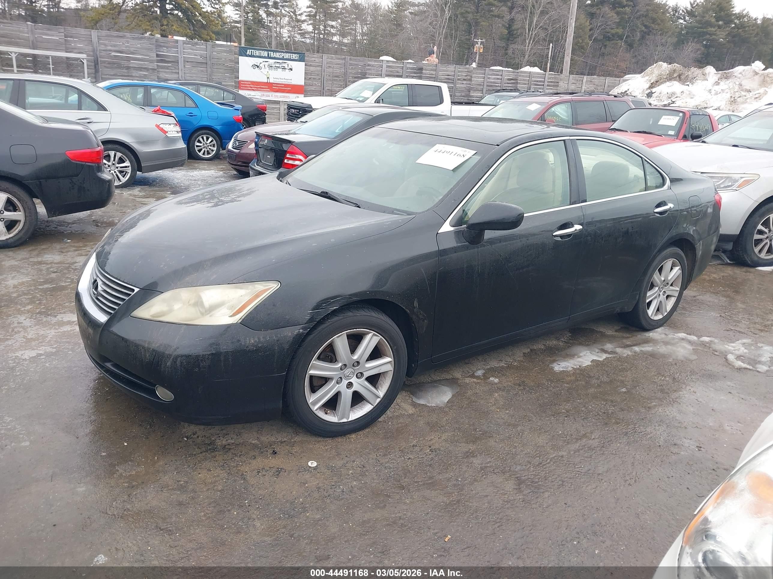 2008 Lexus Es 350   Black vin: JTHBJ46G082177387