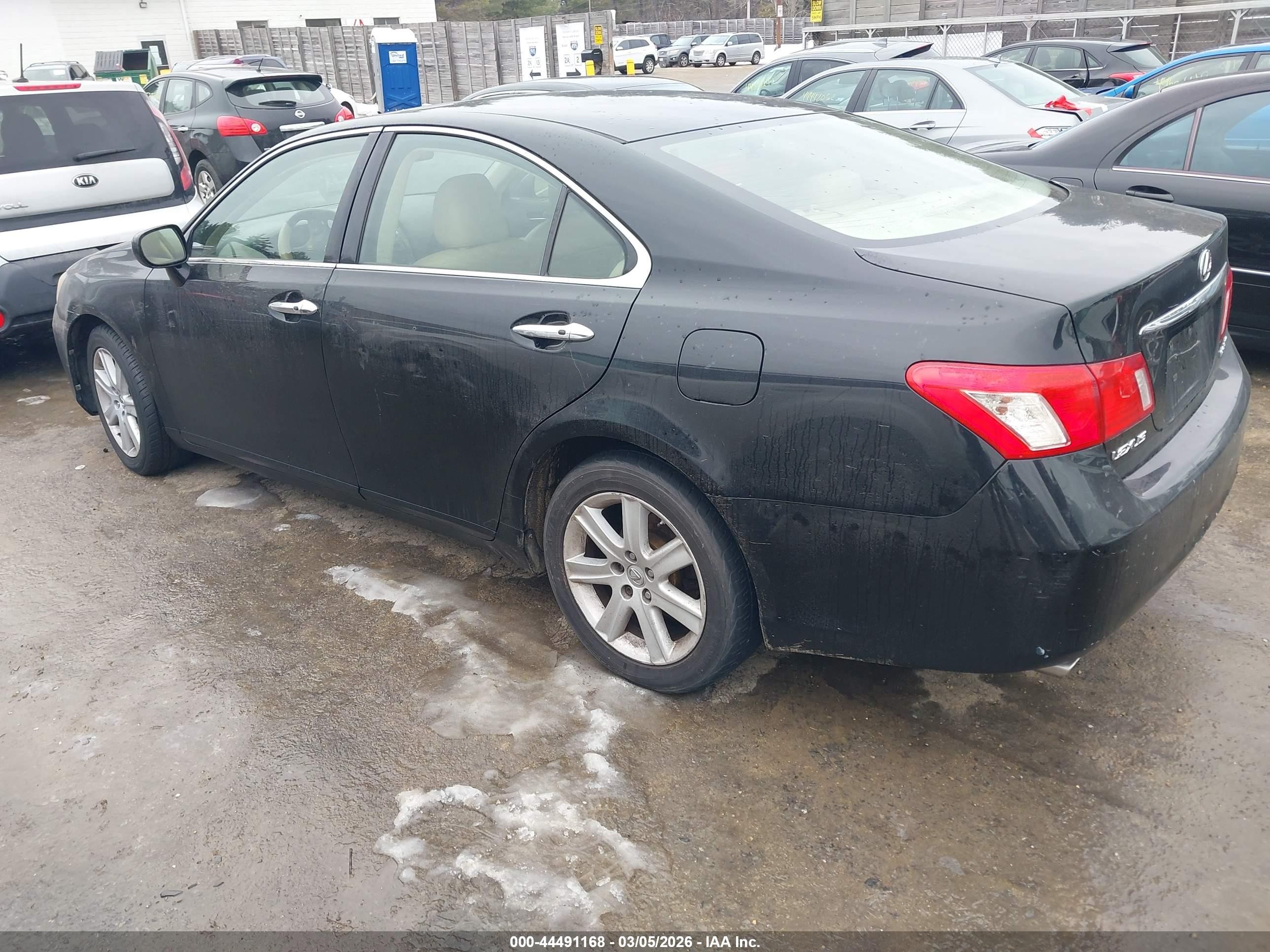 2008 Lexus Es 350   Black vin: JTHBJ46G082177387