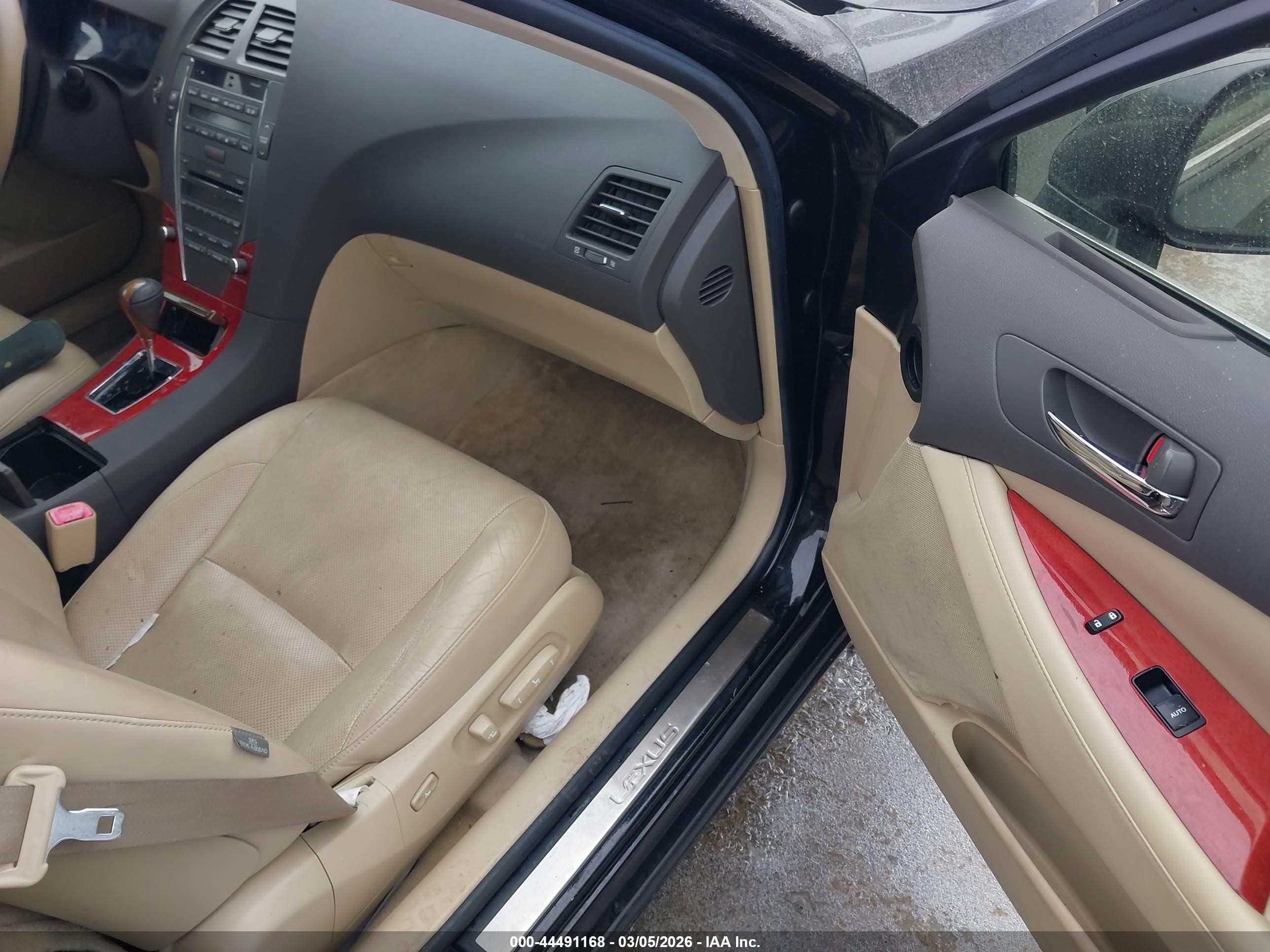 2008 Lexus Es 350   Black vin: JTHBJ46G082177387
