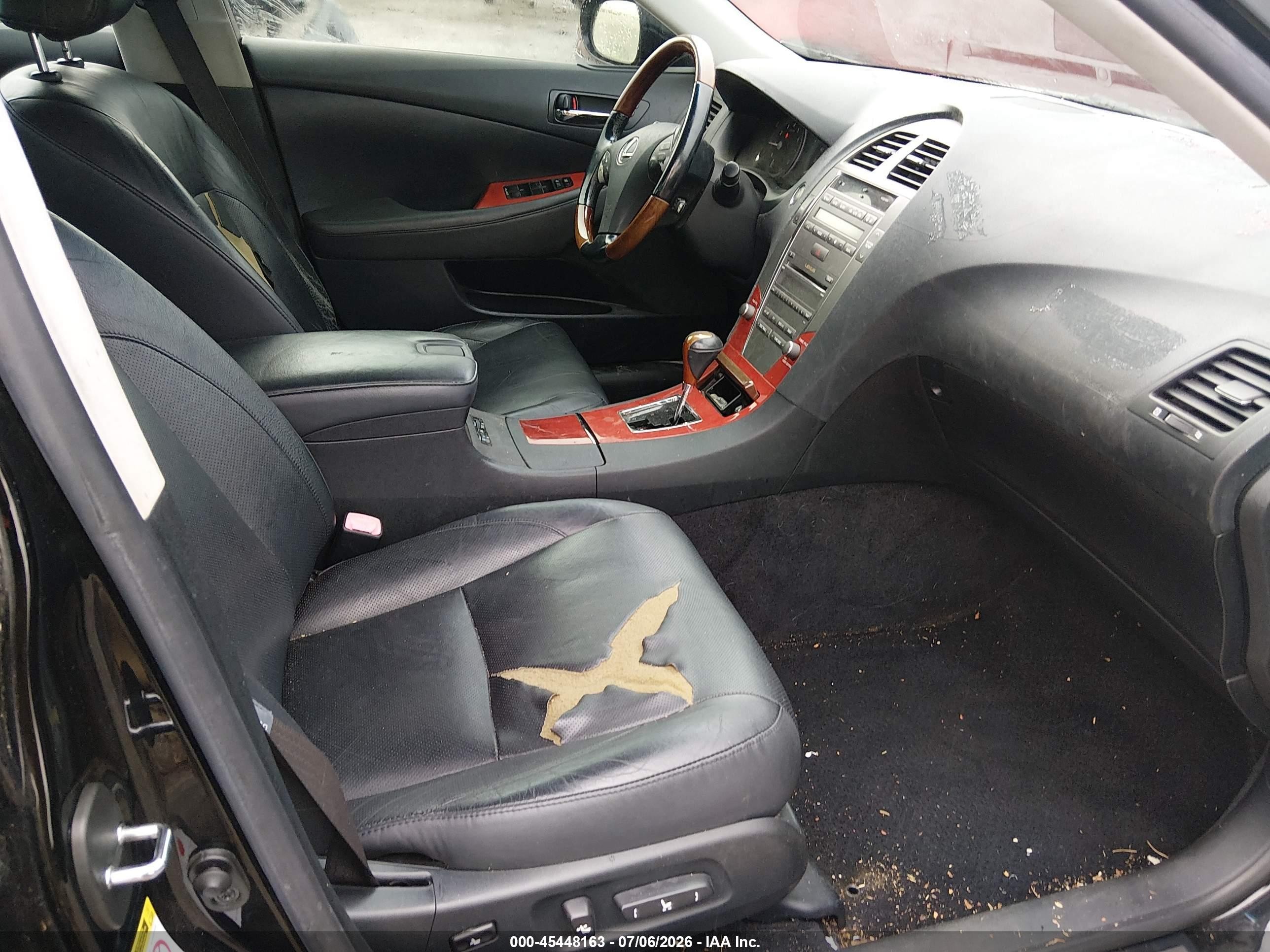 2008 Lexus Es 350   Black vin: JTHBJ46G082189314