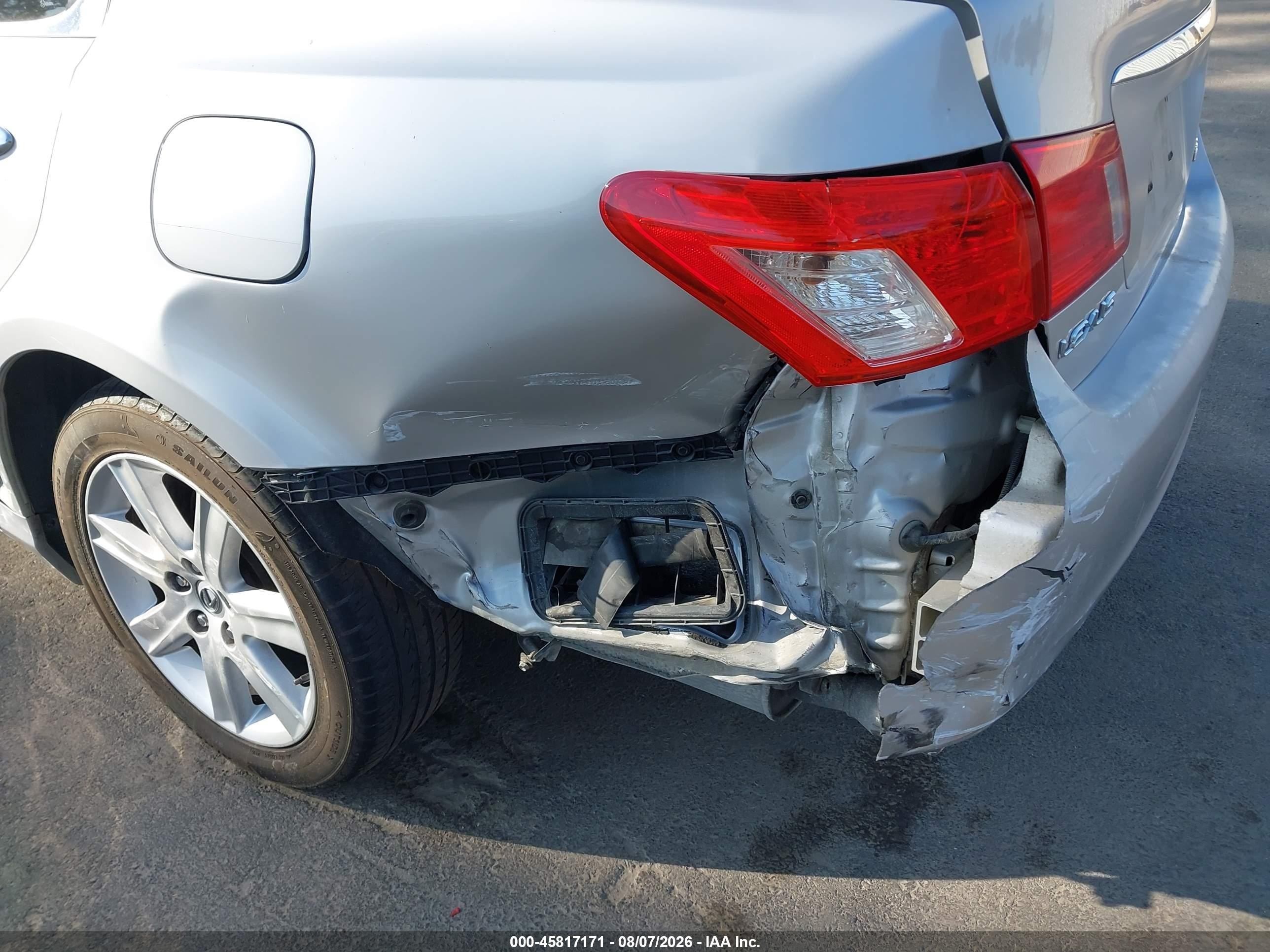 2008 Lexus Es 350 Silver vin: JTHBJ46G082208606