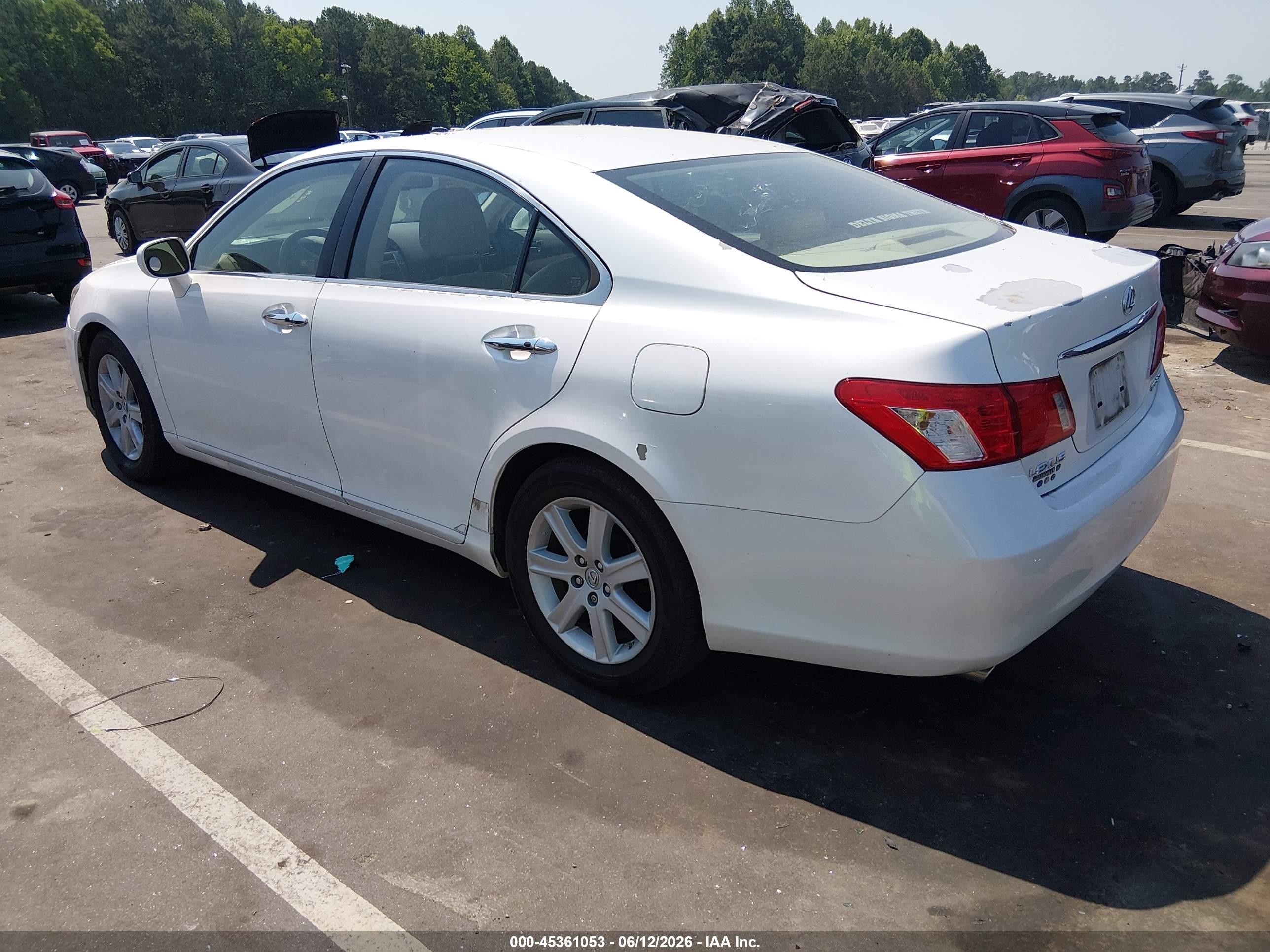 2008 Lexus Es 350   White vin: JTHBJ46G082210288