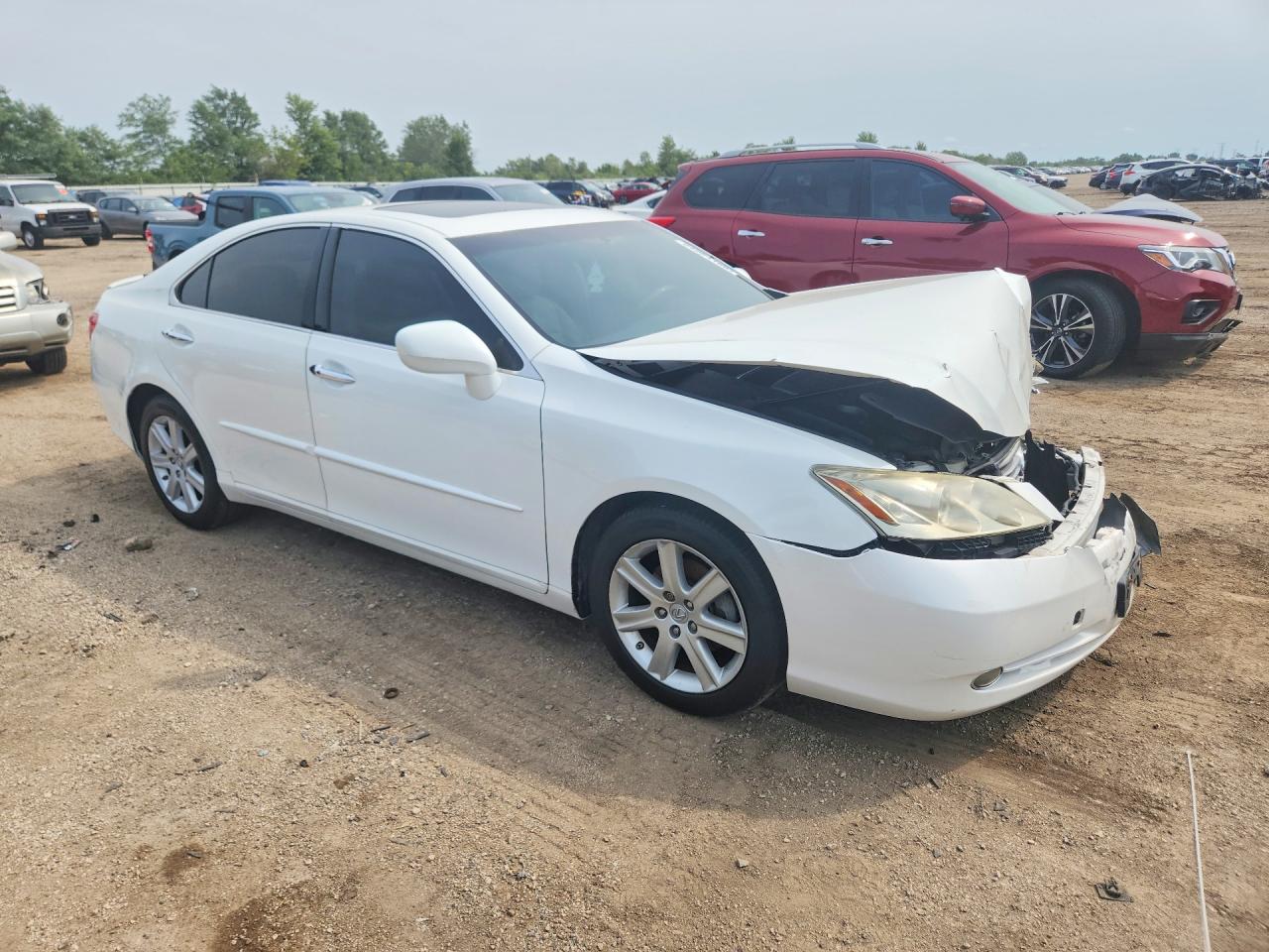 2008 Lexus Es 350 White vin: JTHBJ46G082241394