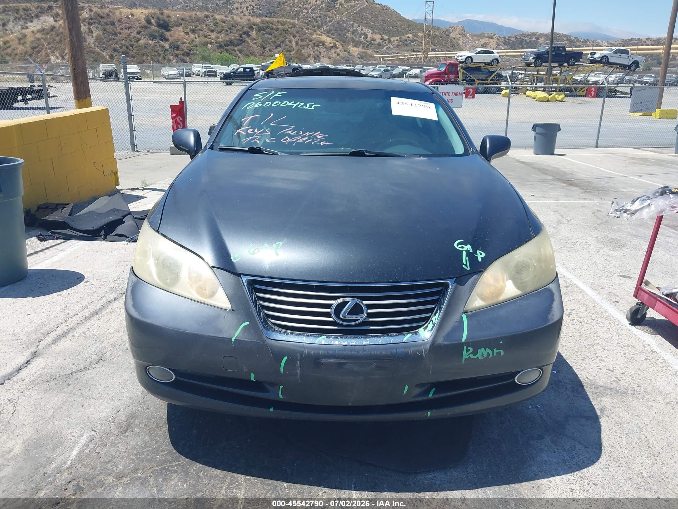 2009 Lexus Es 350 Серый vin: JTHBJ46G092298941