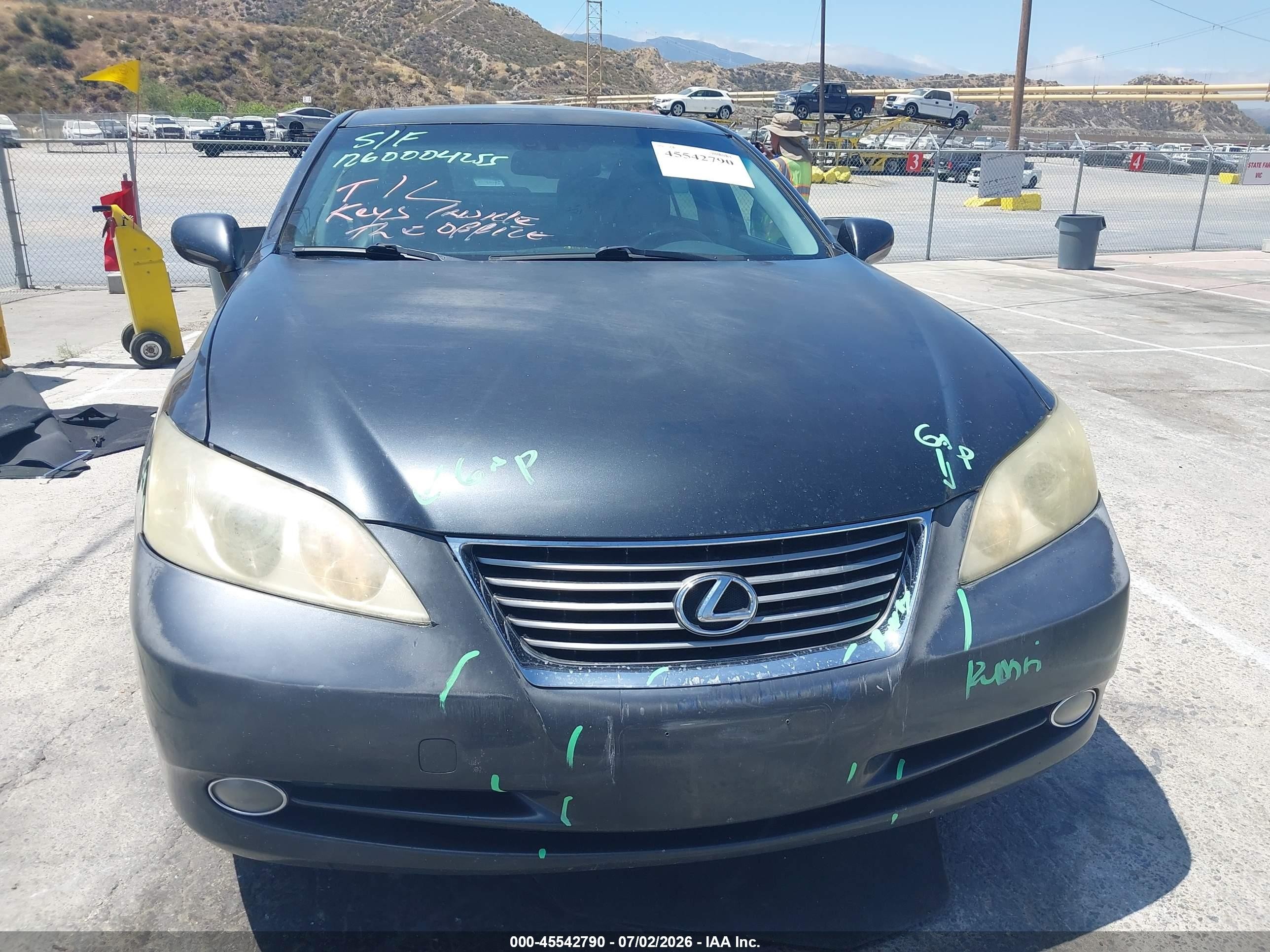 2009 Lexus Es 350 Серый vin: JTHBJ46G092298941