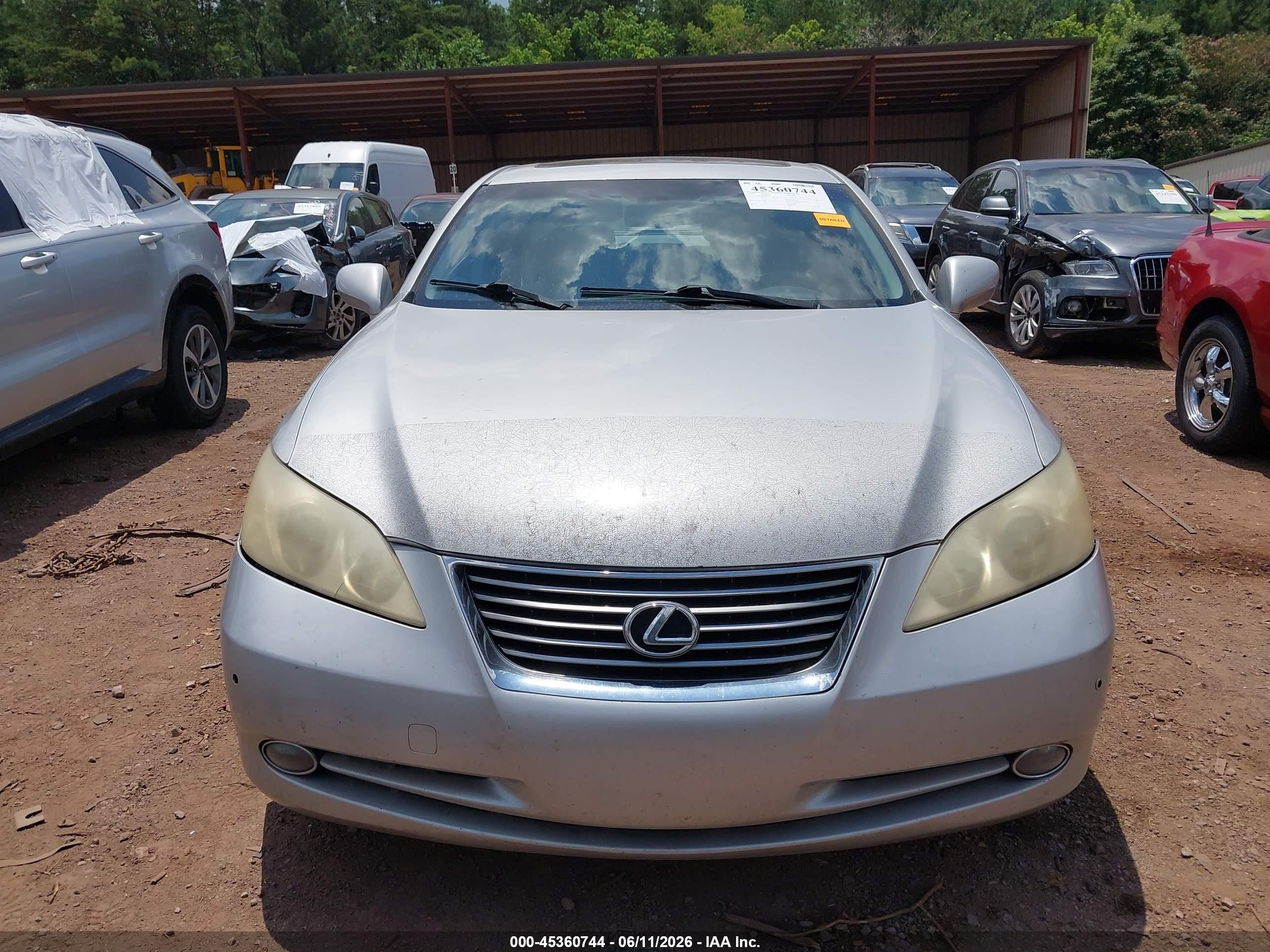 2009 Lexus Es 350   Серебряный vin: JTHBJ46G092300199