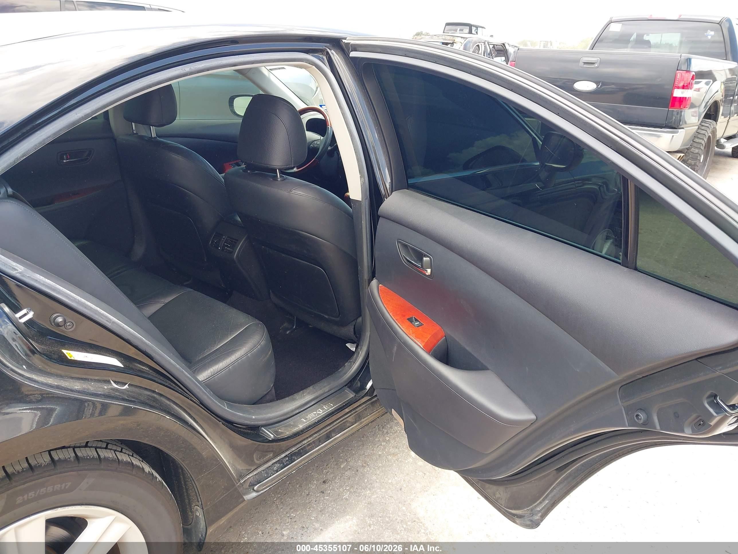2009 Lexus Es 350   Black vin: JTHBJ46G092309145