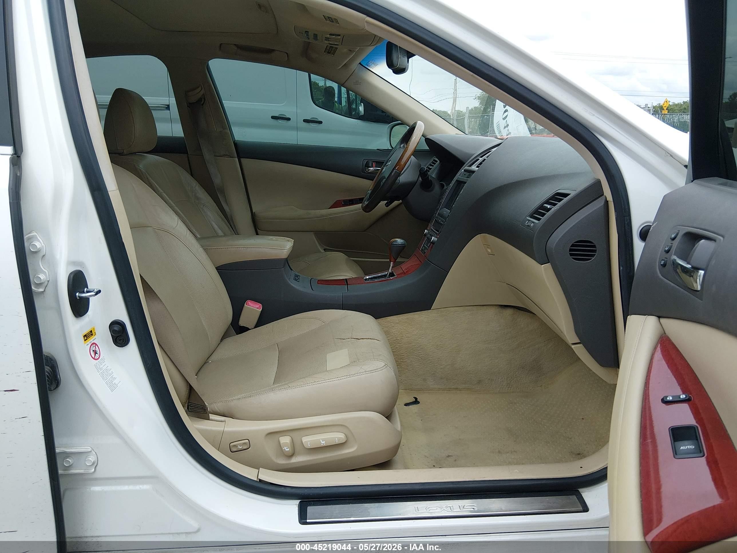 2009 Lexus Es 350 White vin: JTHBJ46G092317598
