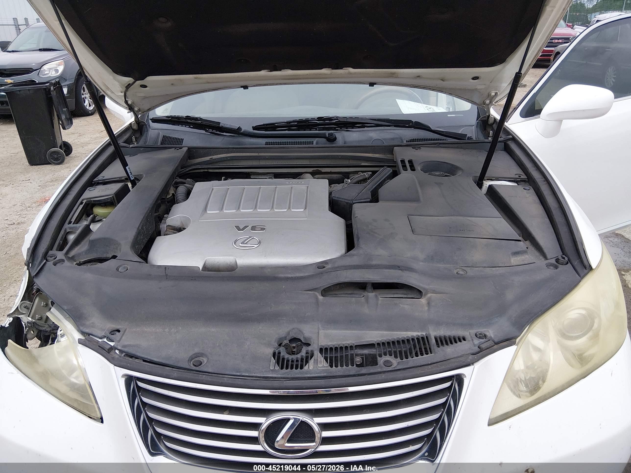 2009 Lexus Es 350 White vin: JTHBJ46G092317598