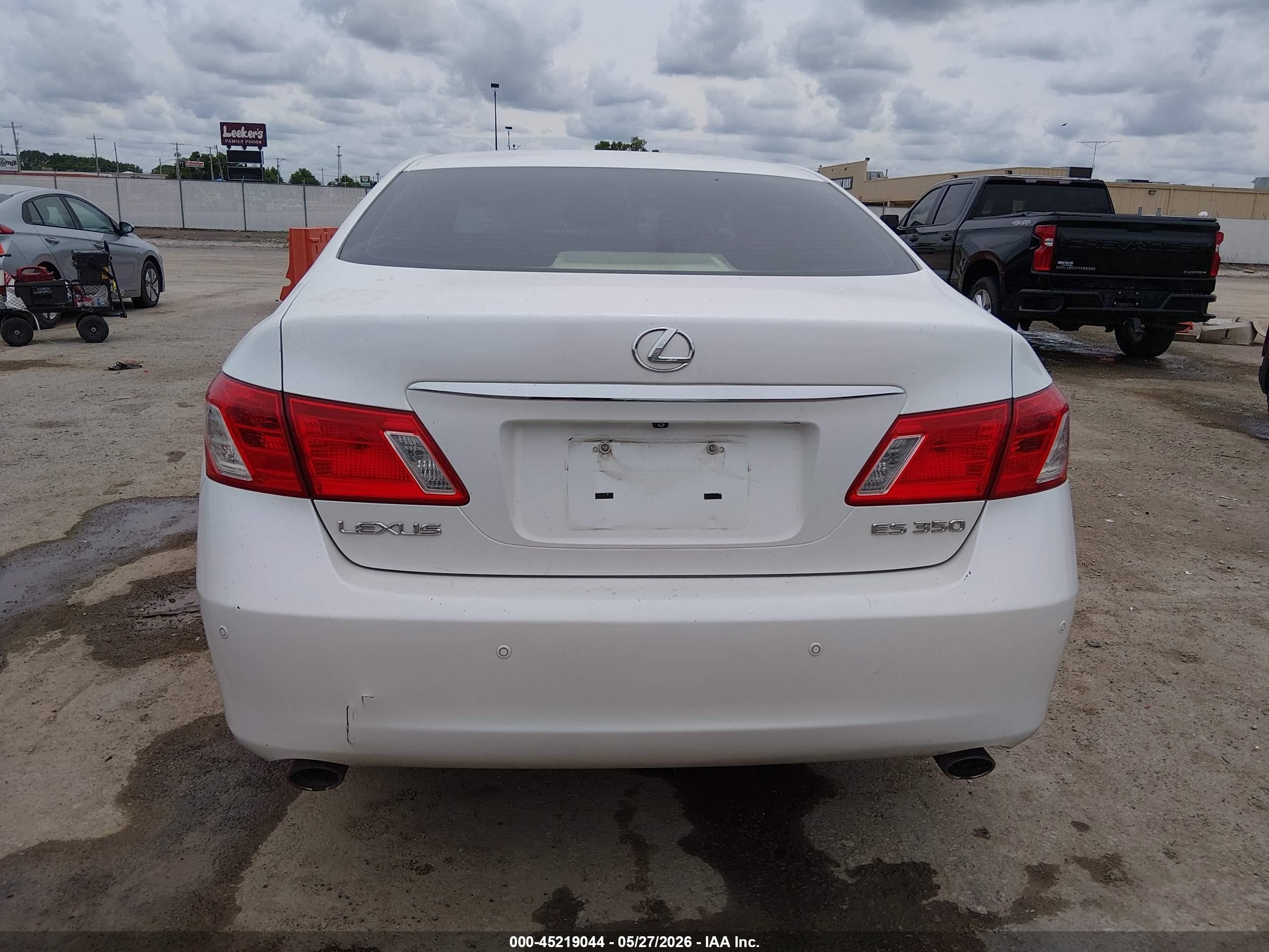 2009 Lexus Es 350 White vin: JTHBJ46G092317598