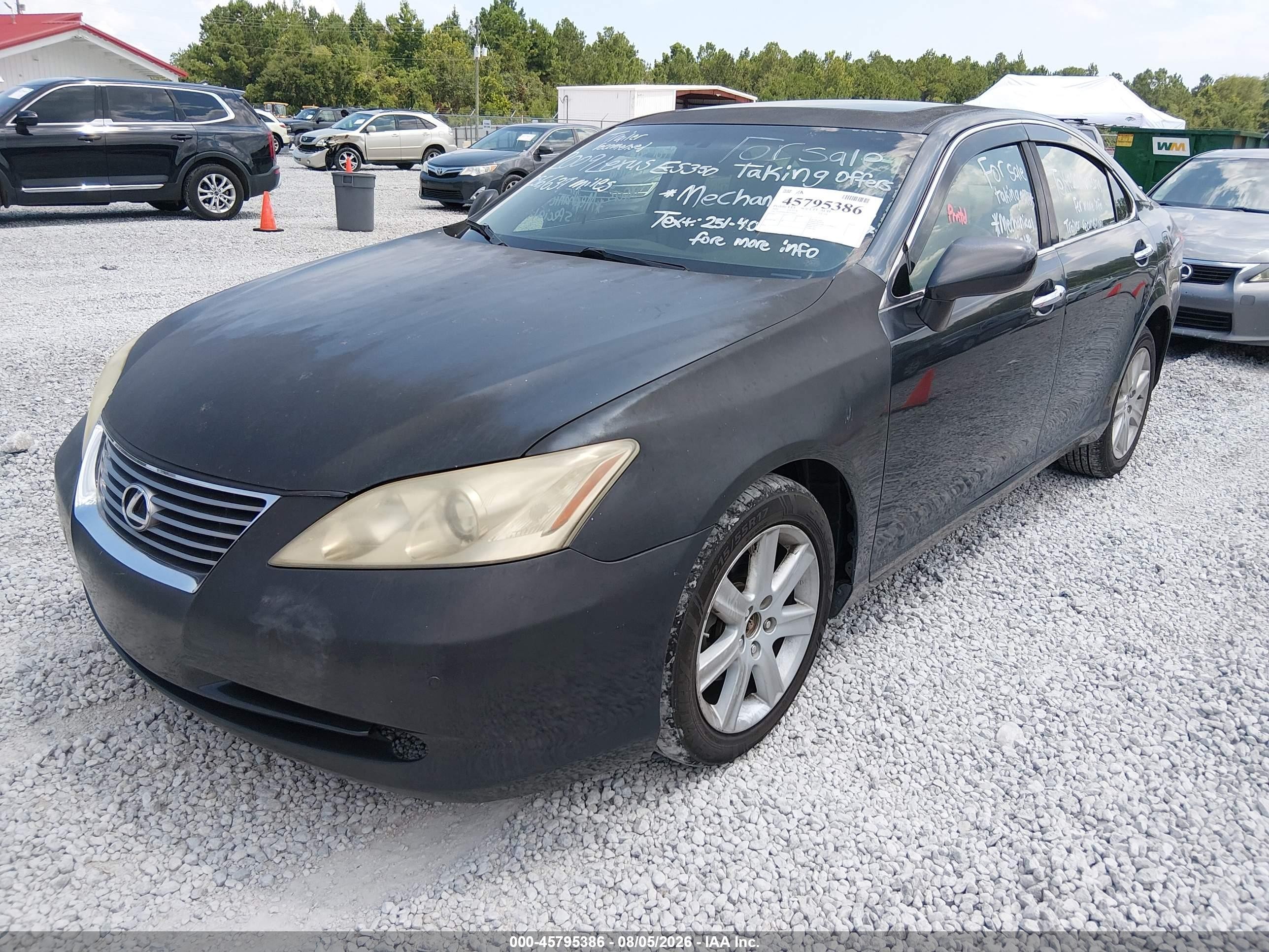 2009 Lexus Es 350   Black vin: JTHBJ46G092339830