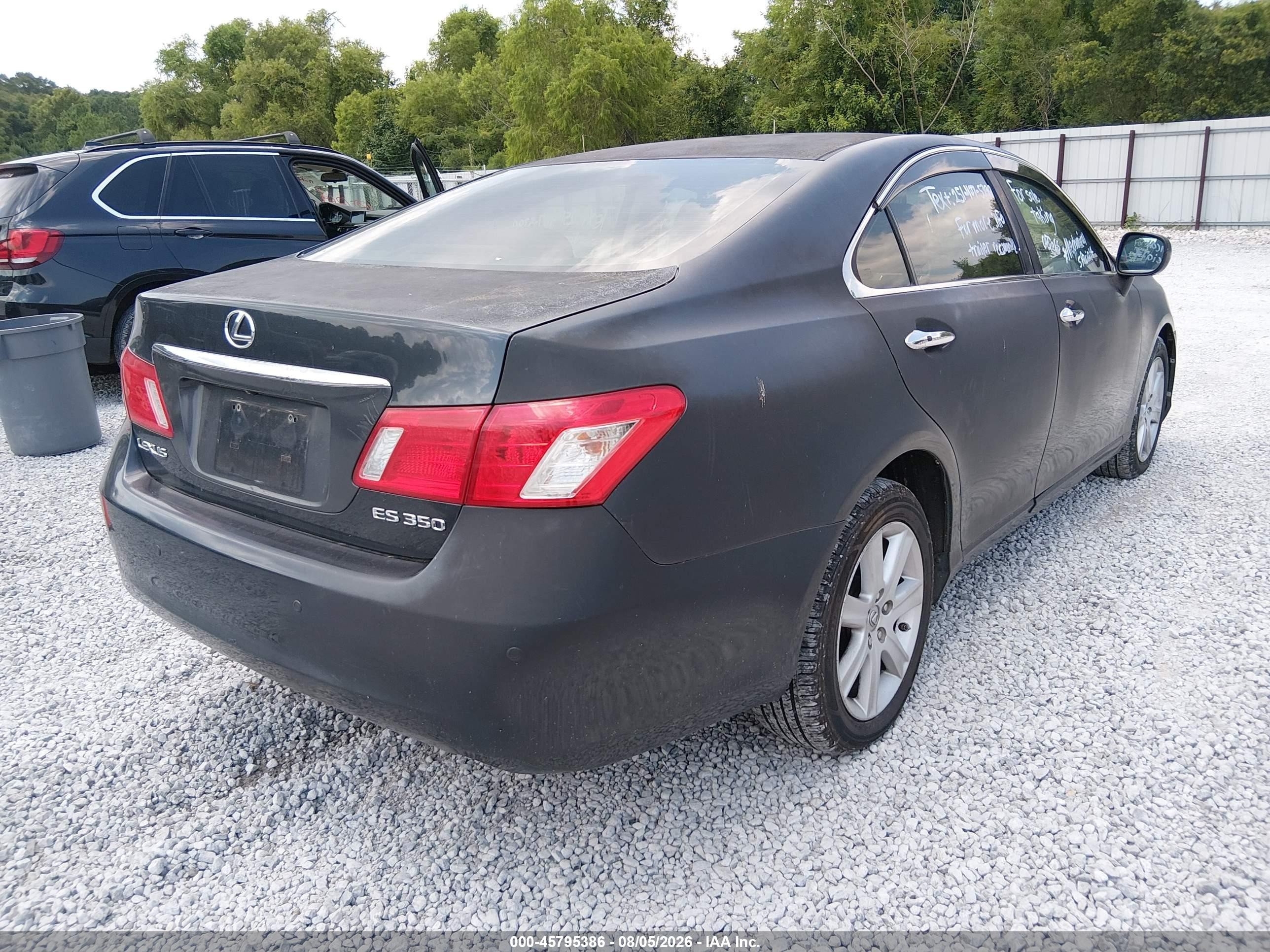 2009 Lexus Es 350   Black vin: JTHBJ46G092339830